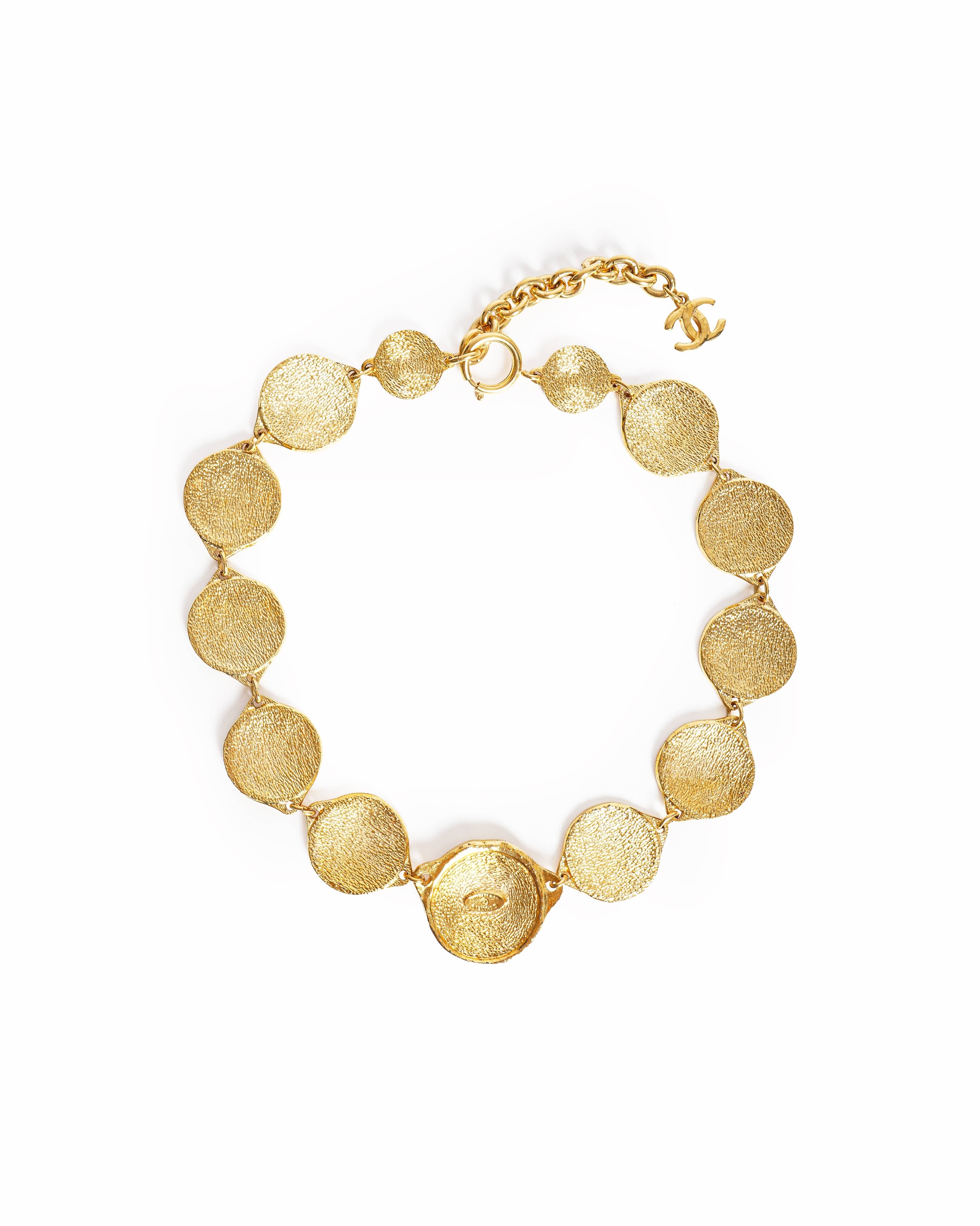 Chanel Vintage Chanel Necklace Gold Plated Made In France 1990