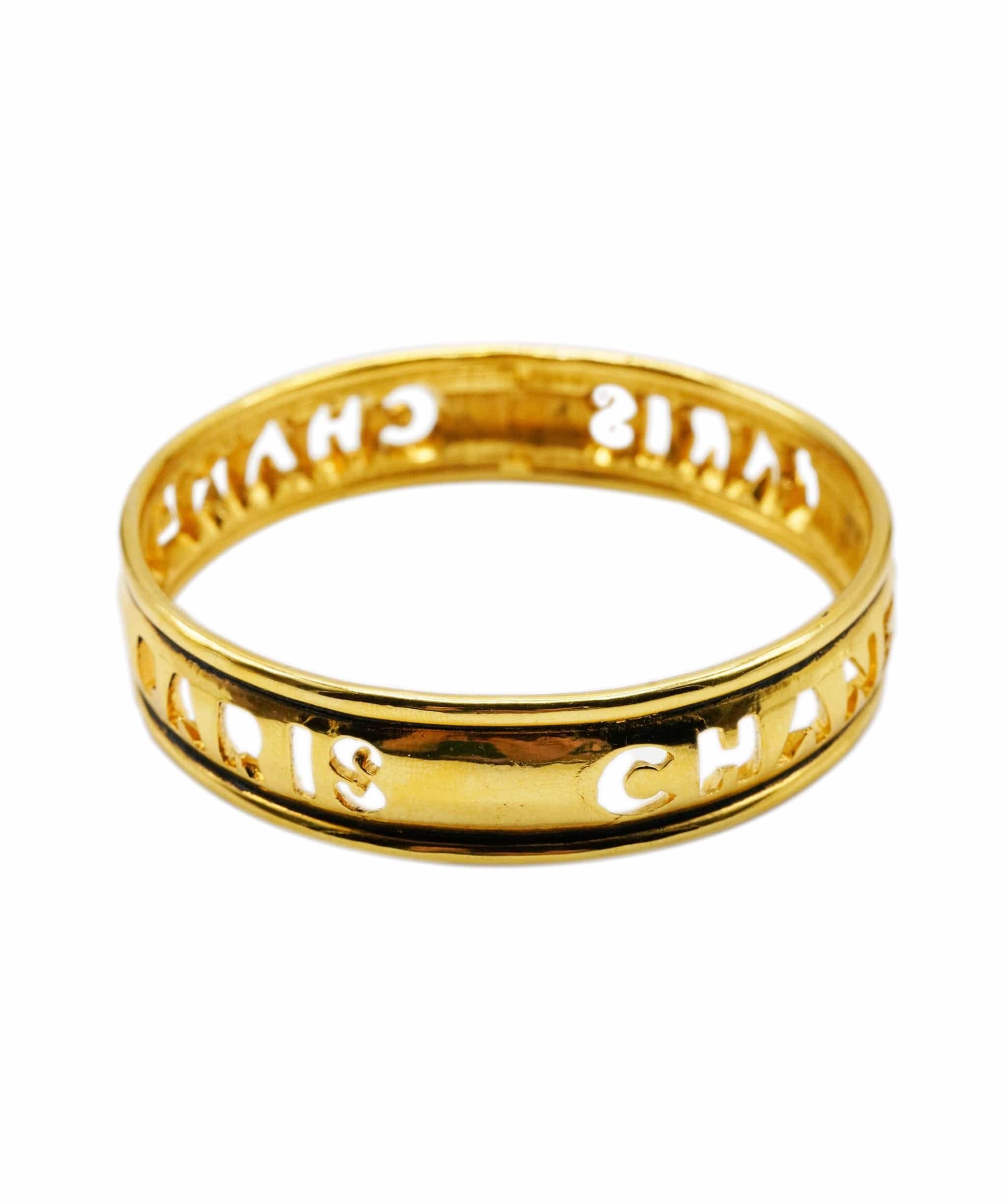 Chanel Vintage Cut Out Laser CHANEL Cuff Bracelet ASL2974
