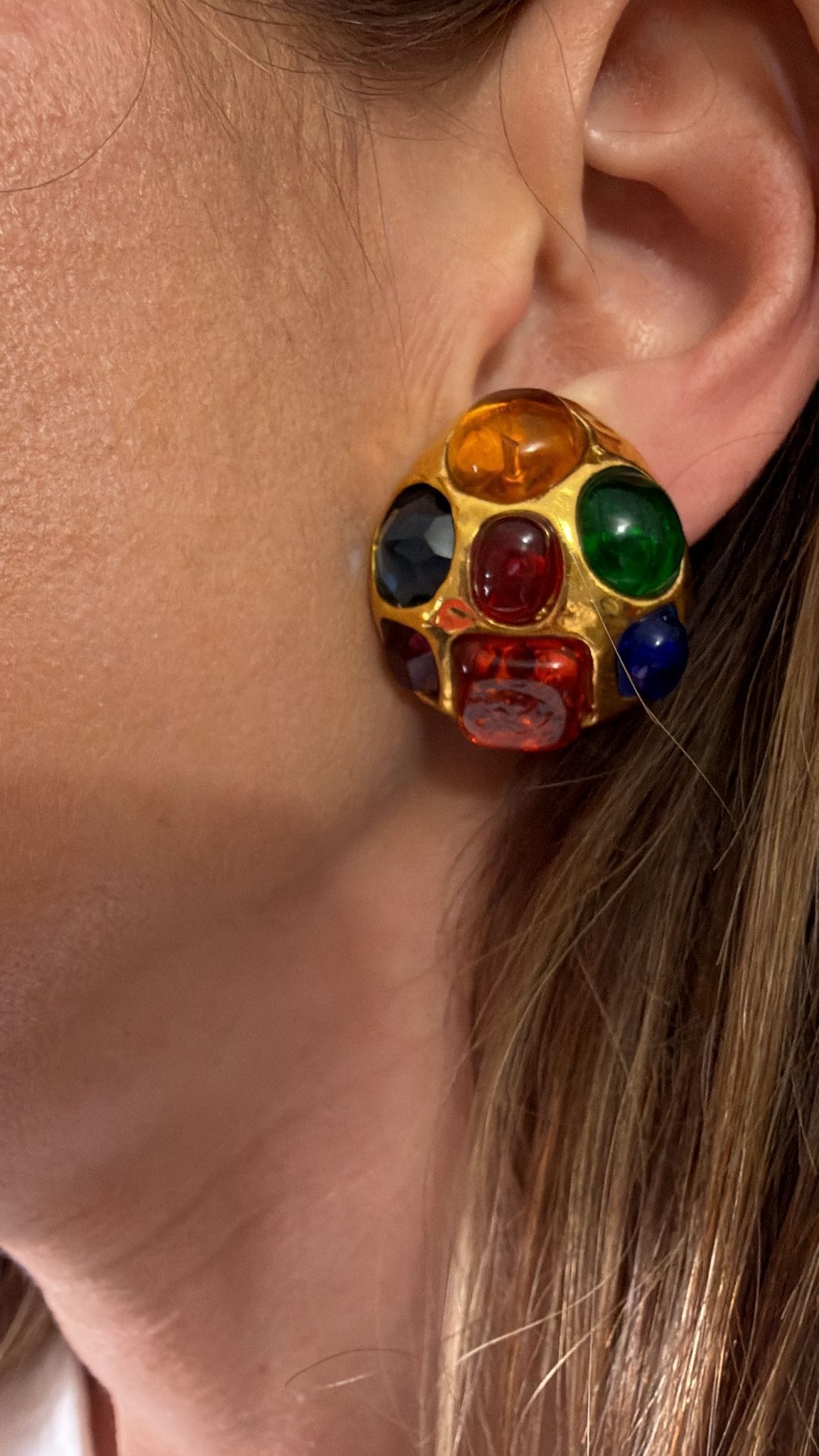 Chanel Gripoix earrings AKC1177