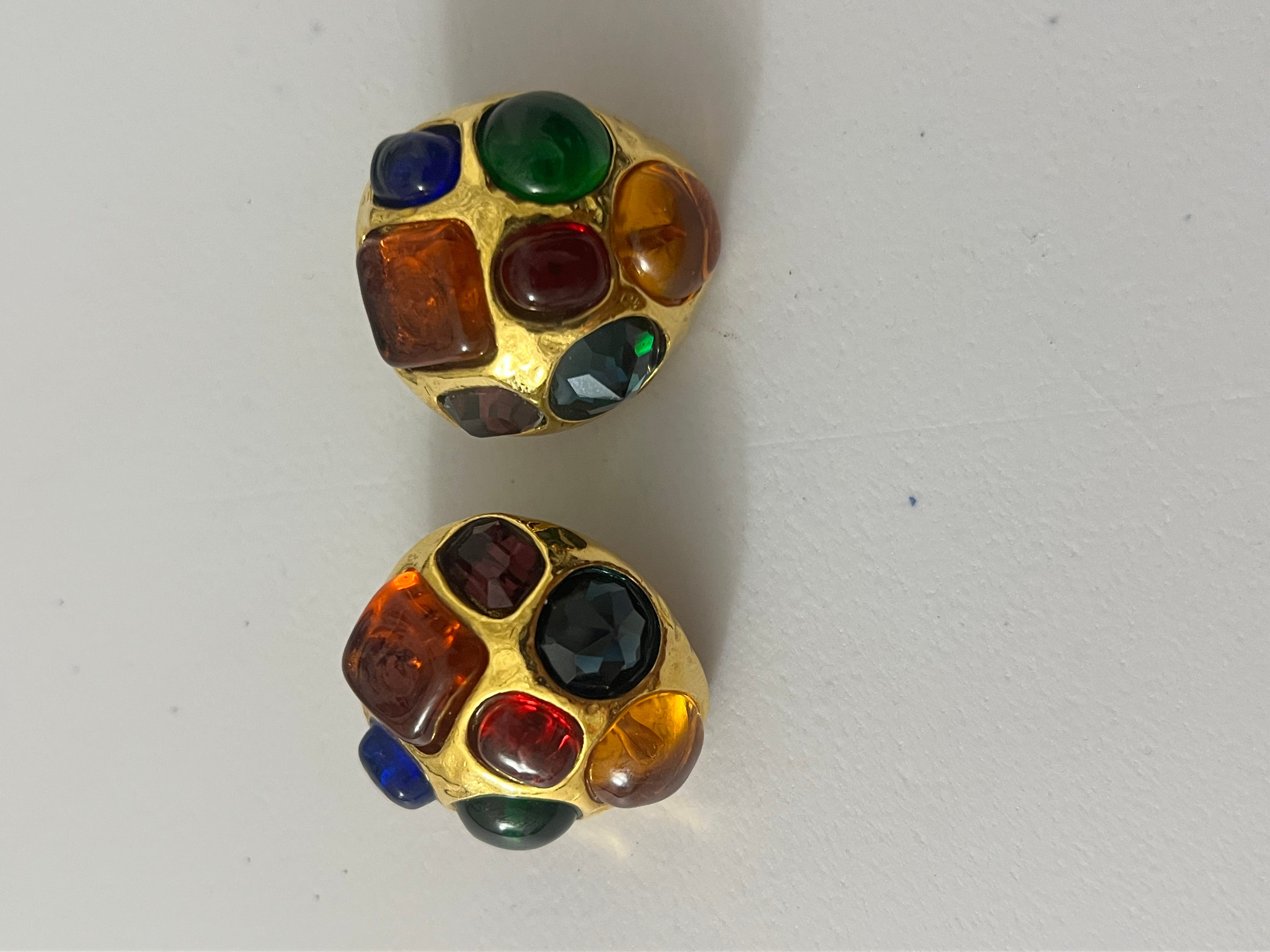 Chanel Gripoix earrings AKC1177