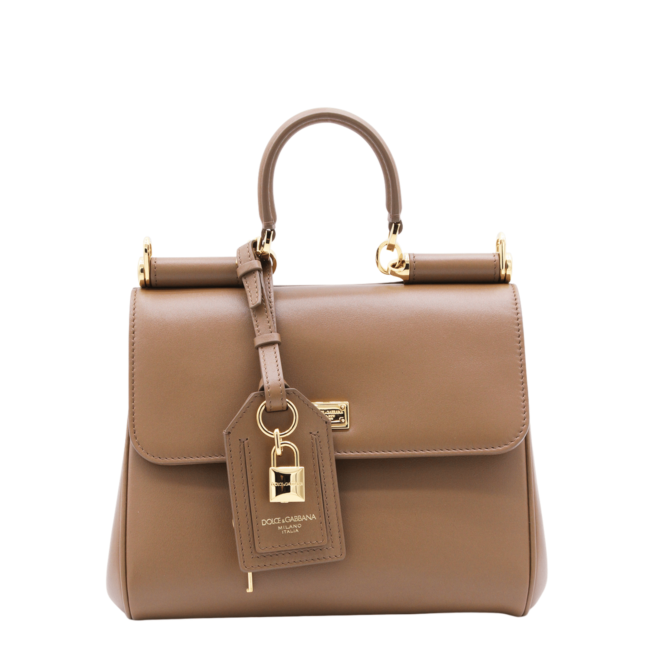 Dolce & Gabbana My Sicily Small Calfskin Handbag - Brown