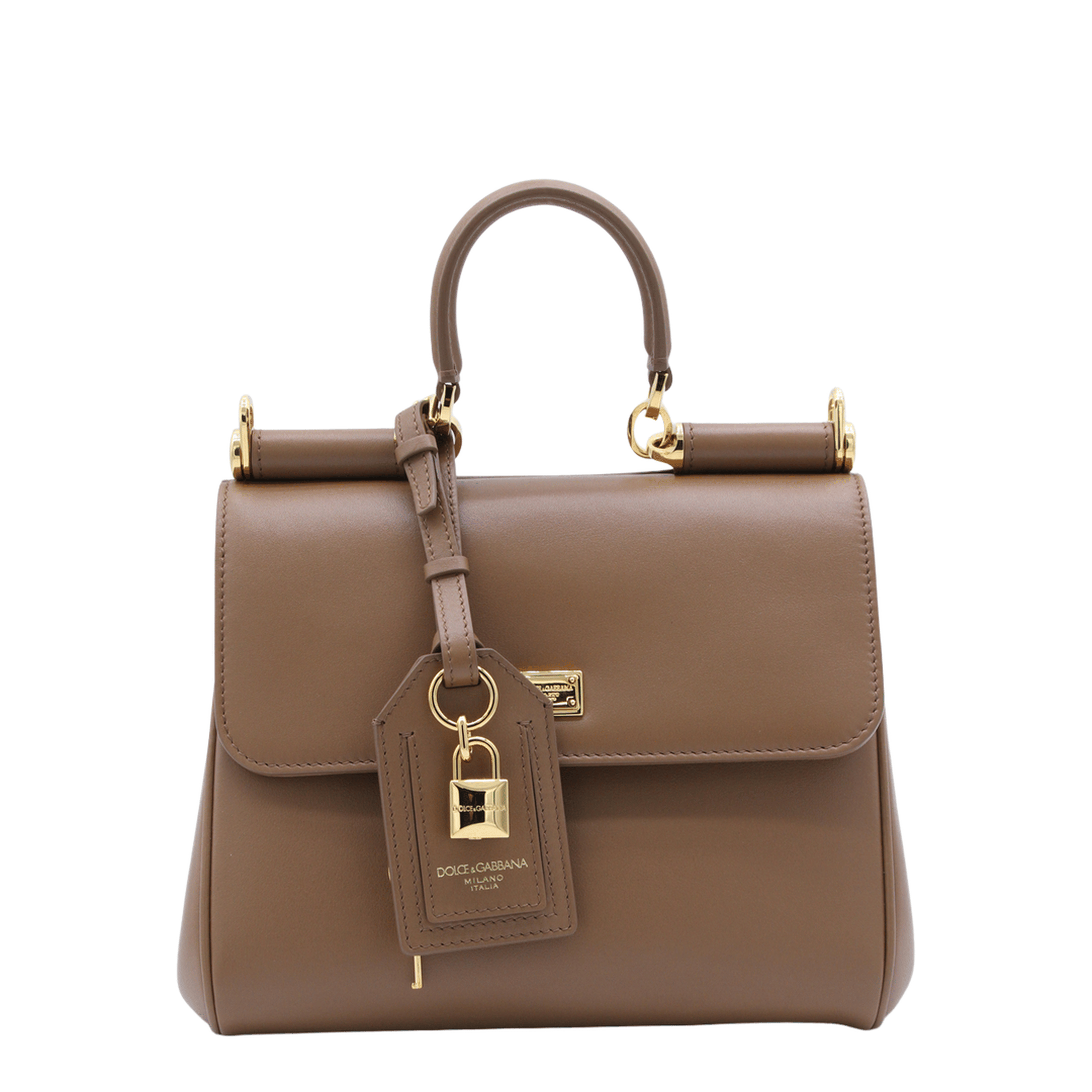 Dolce & Gabbana My Sicily Small Calfskin Handbag - Brown