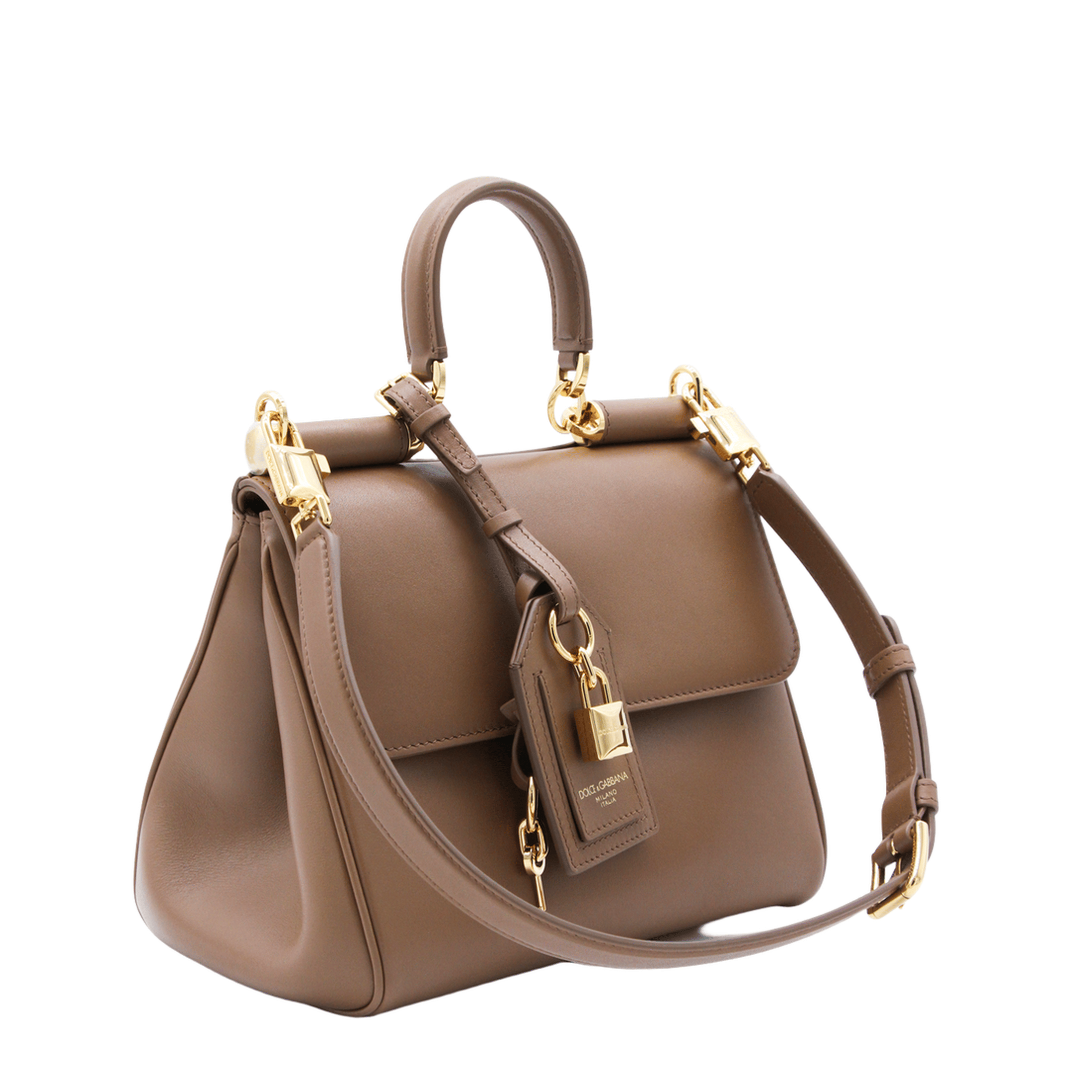 Dolce & Gabbana My Sicily Small Calfskin Handbag - Brown