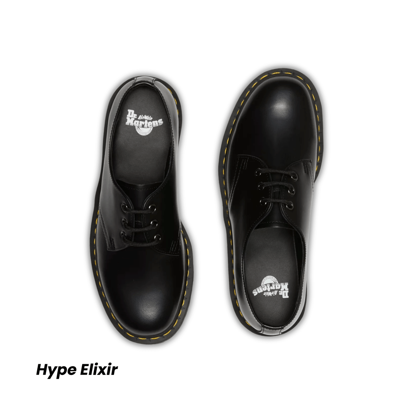 Dr Martens 1461 Smooth Leather Platform Shoes Black