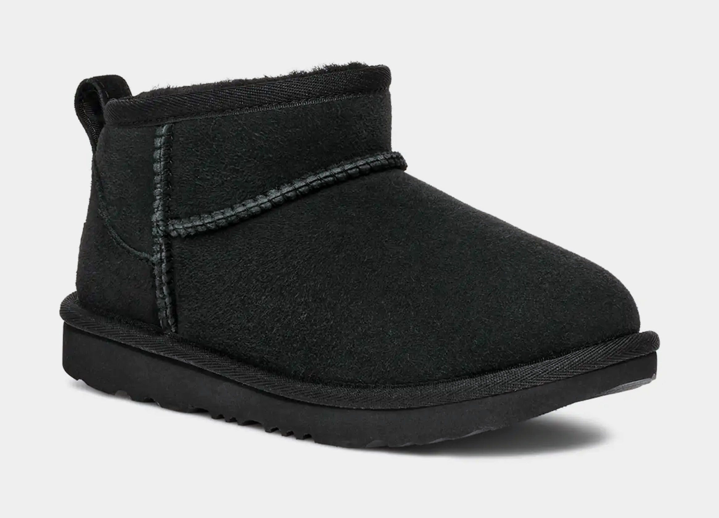 UGG Classic Ultra Mini Grade School Boots (Black)