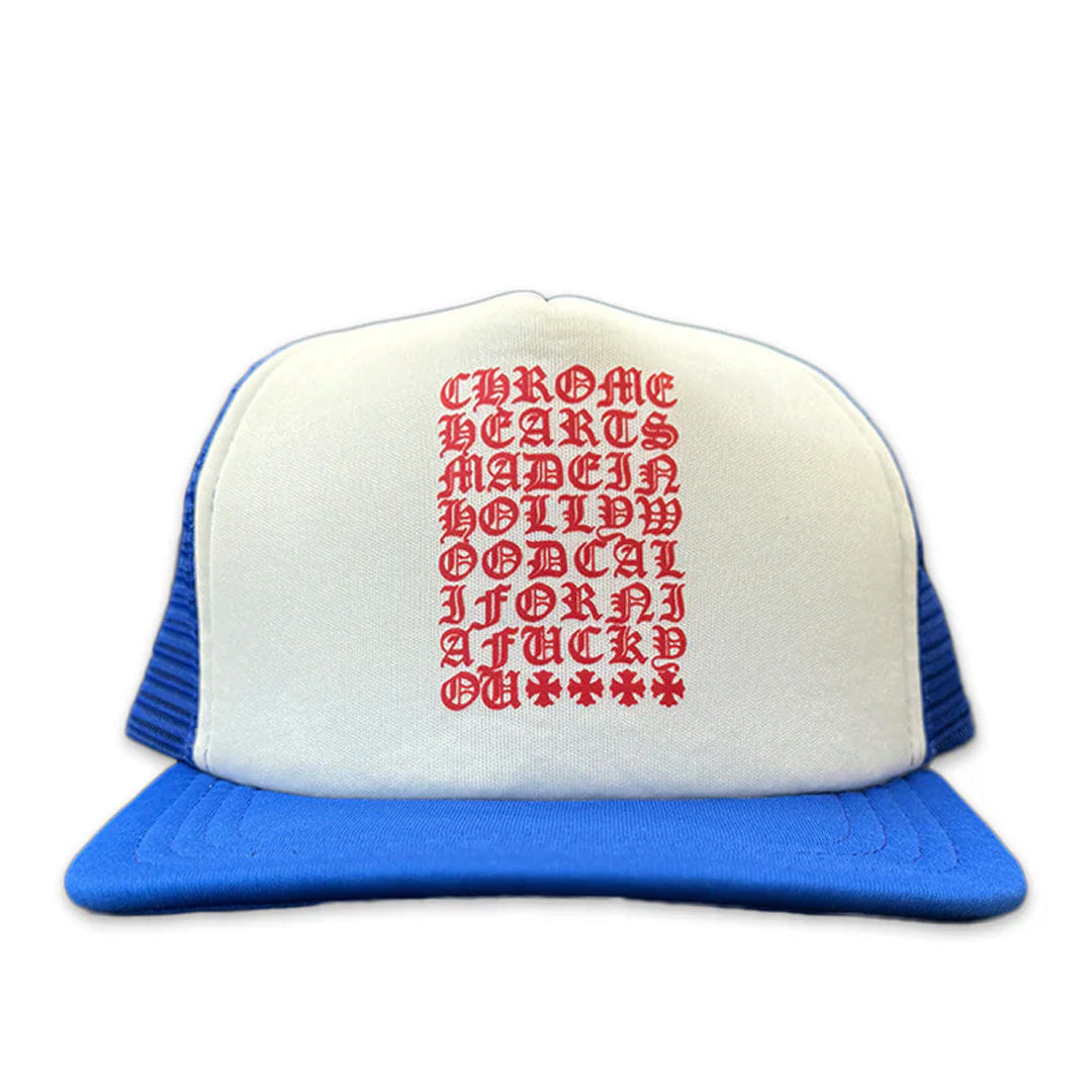 Chrome Hearts Eye Chart Trucker Blue