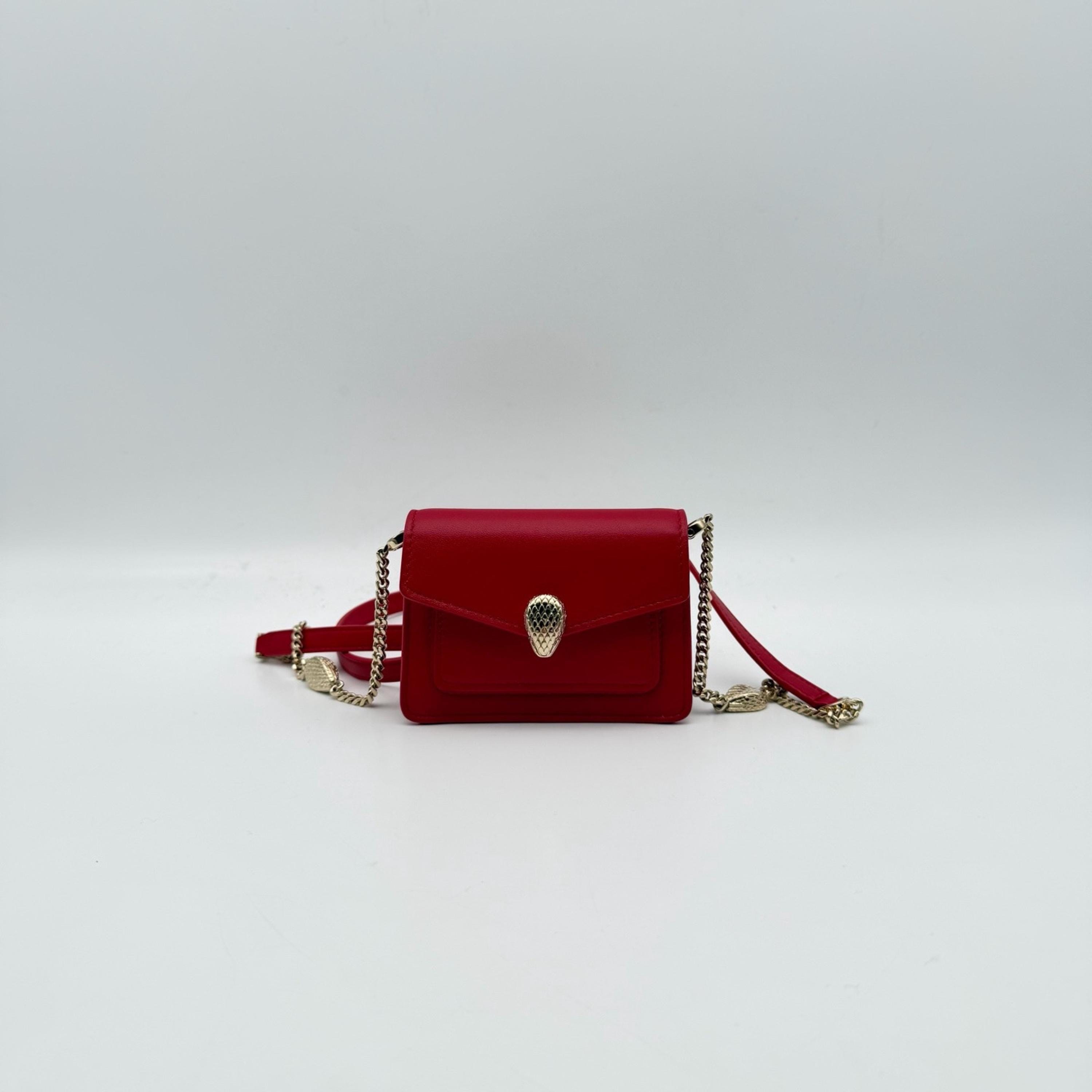 Bulgari Red Serpenti Forever Crossbody Bag C345601
