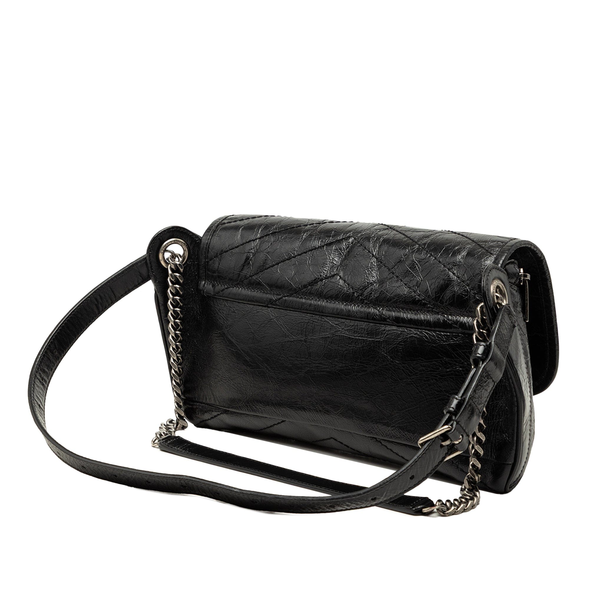 Saint Laurent Crinkled Calfskin Monogram Niki Belt Bag