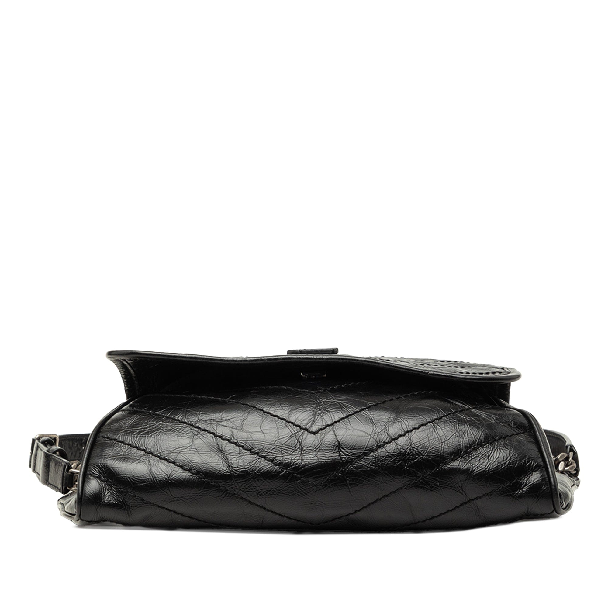 Saint Laurent Crinkled Calfskin Monogram Niki Belt Bag