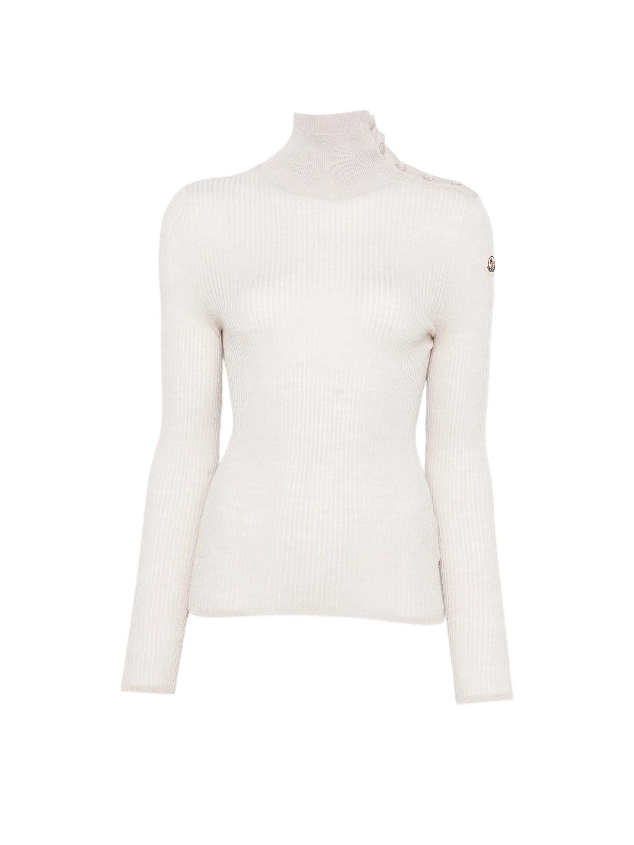 Moncler Dolcevita button - detail ribbed - knit sweater