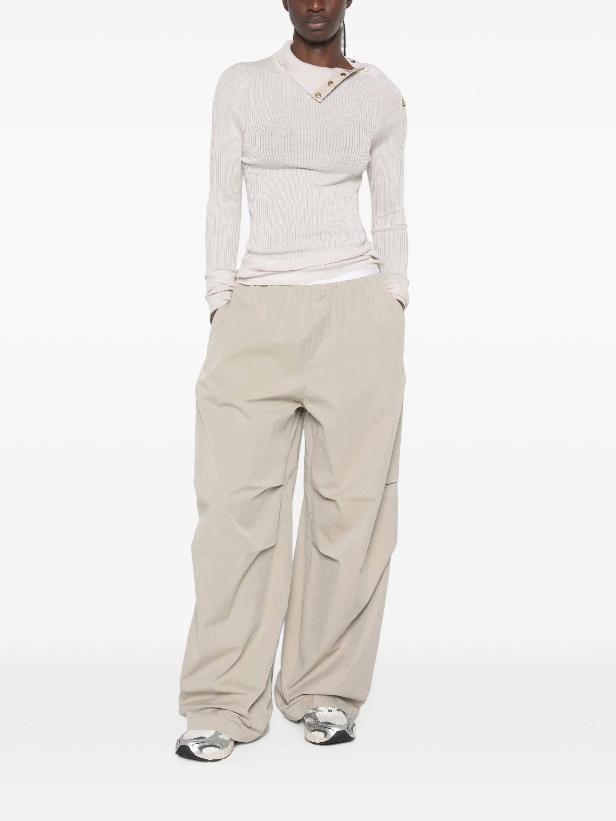 Moncler Dolcevita button - detail ribbed - knit sweater
