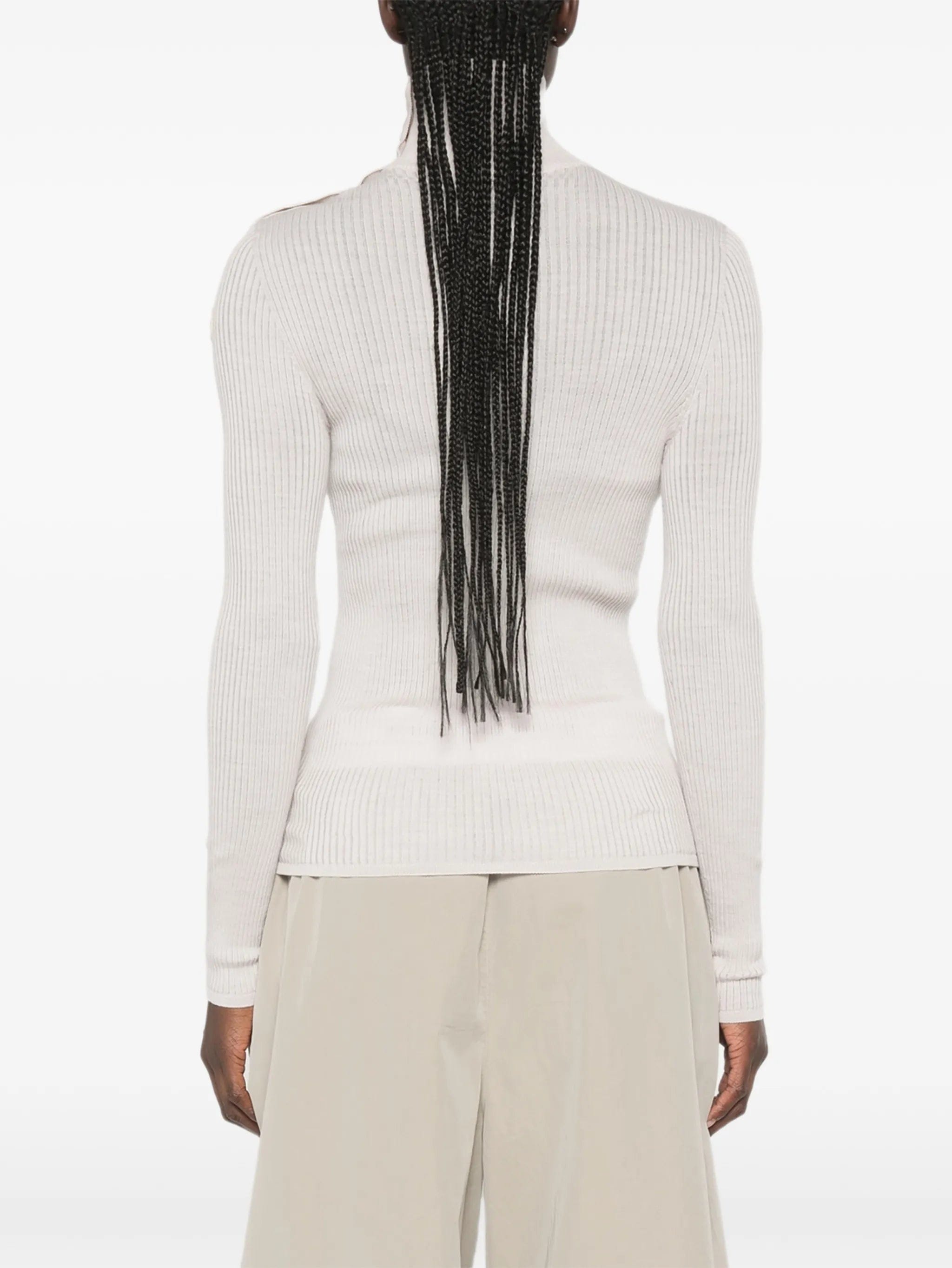 Moncler Dolcevita button - detail ribbed - knit sweater