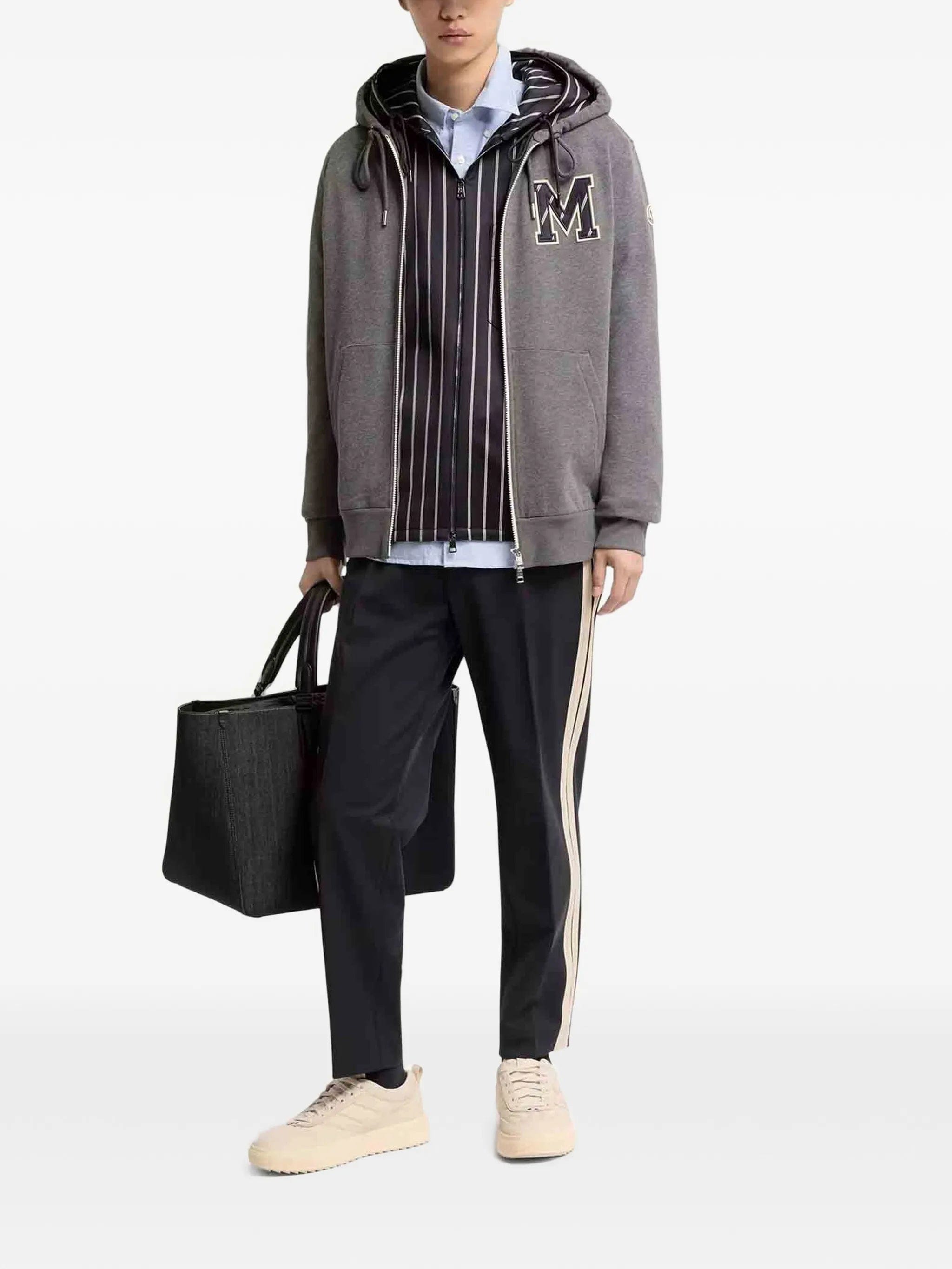 Moncler STRETCH CTN - NYLON BLEND TRACK PANTS NAVY