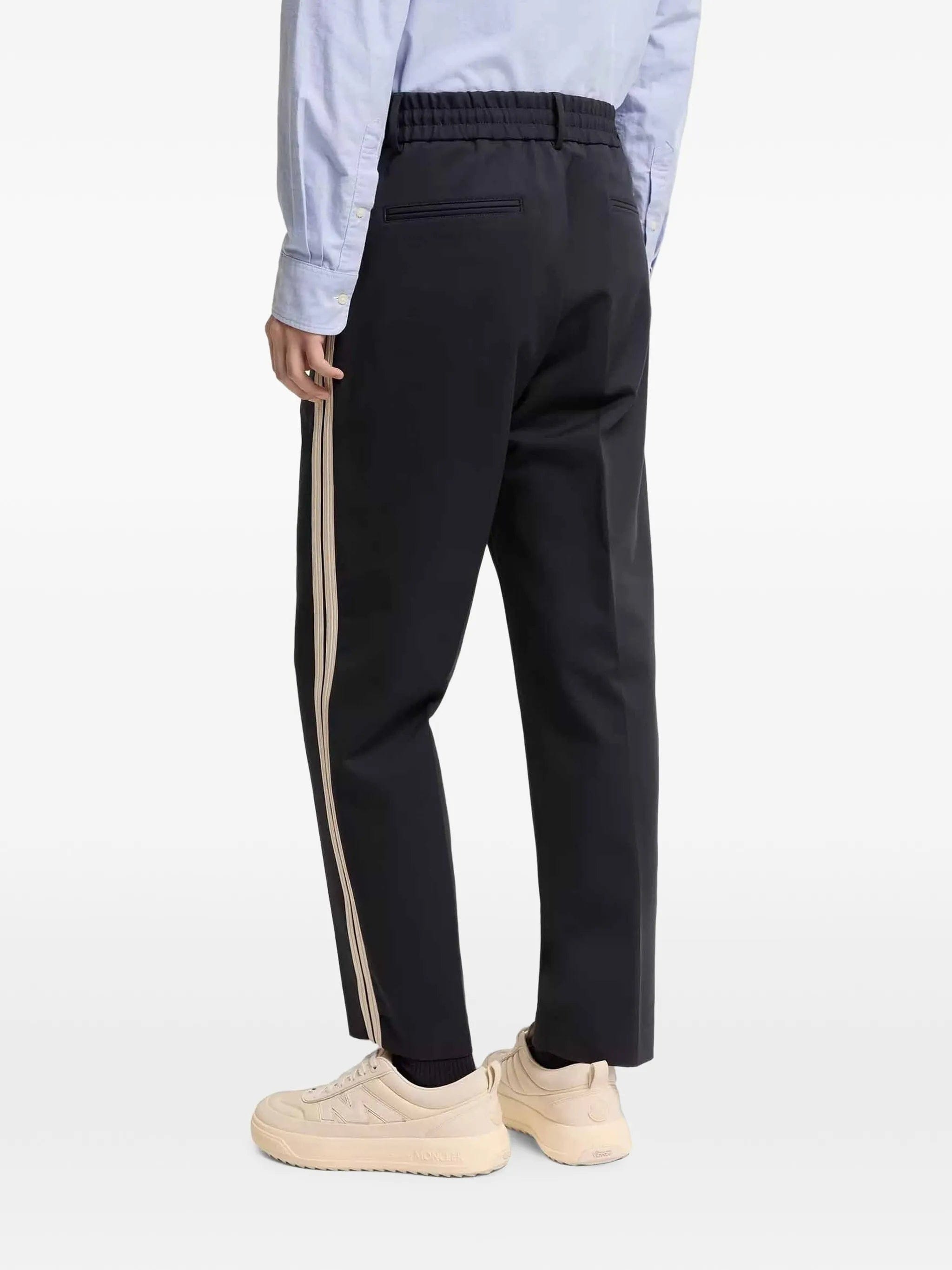 Moncler STRETCH CTN - NYLON BLEND TRACK PANTS NAVY