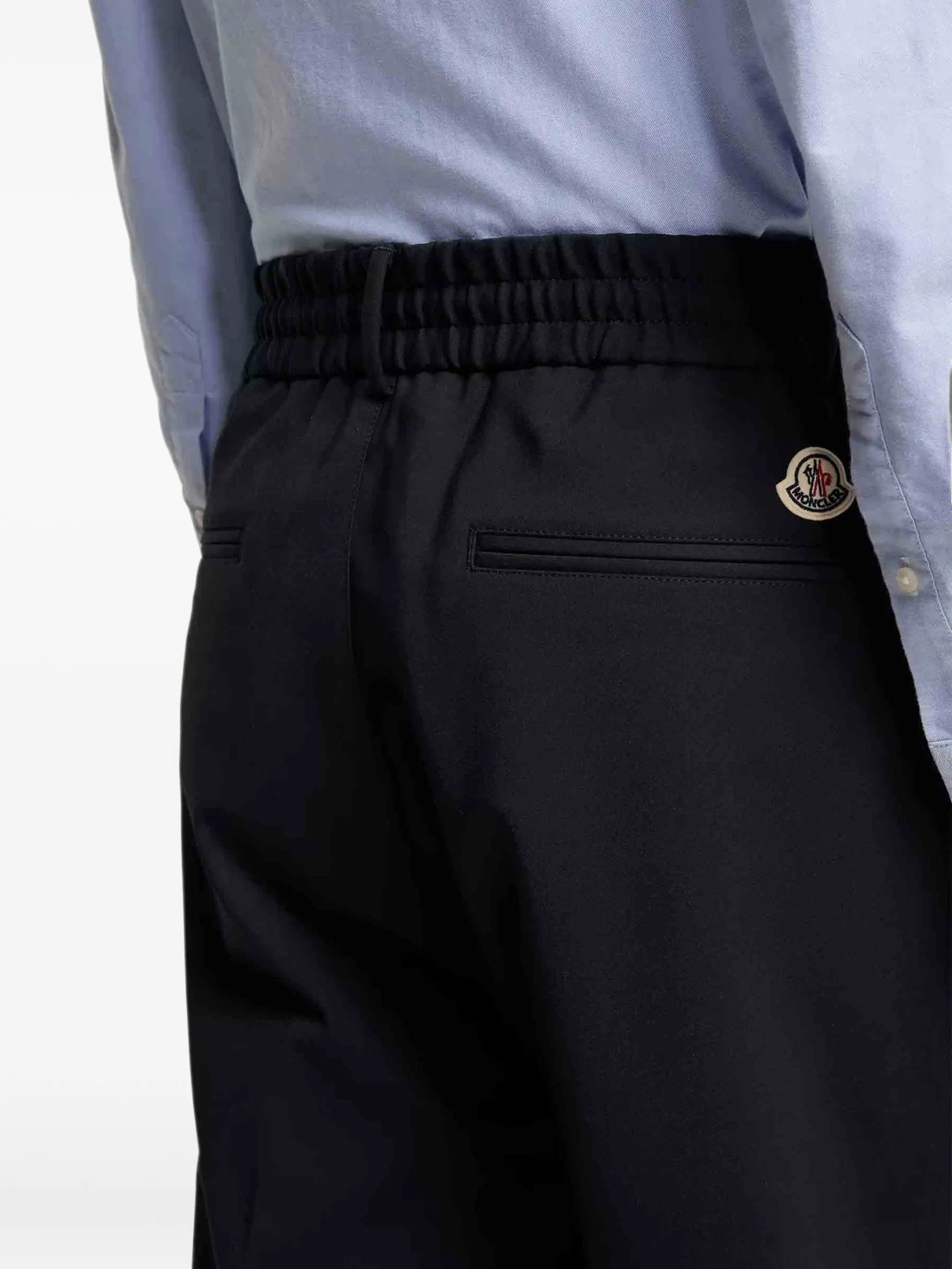 Moncler STRETCH CTN - NYLON BLEND TRACK PANTS NAVY