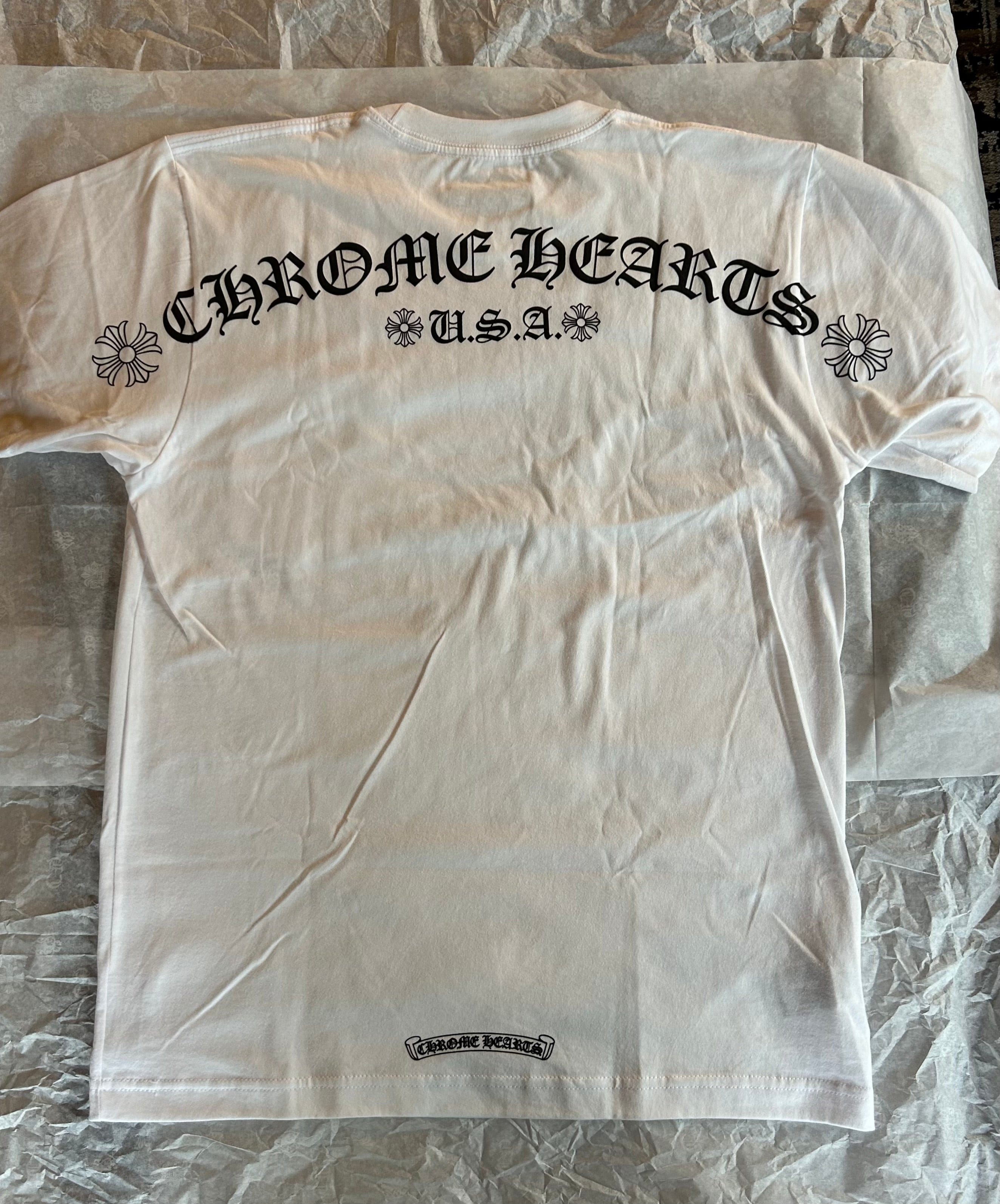 Chrome Hearts T - shirt Chrome Hearts Pocket Crew White USA