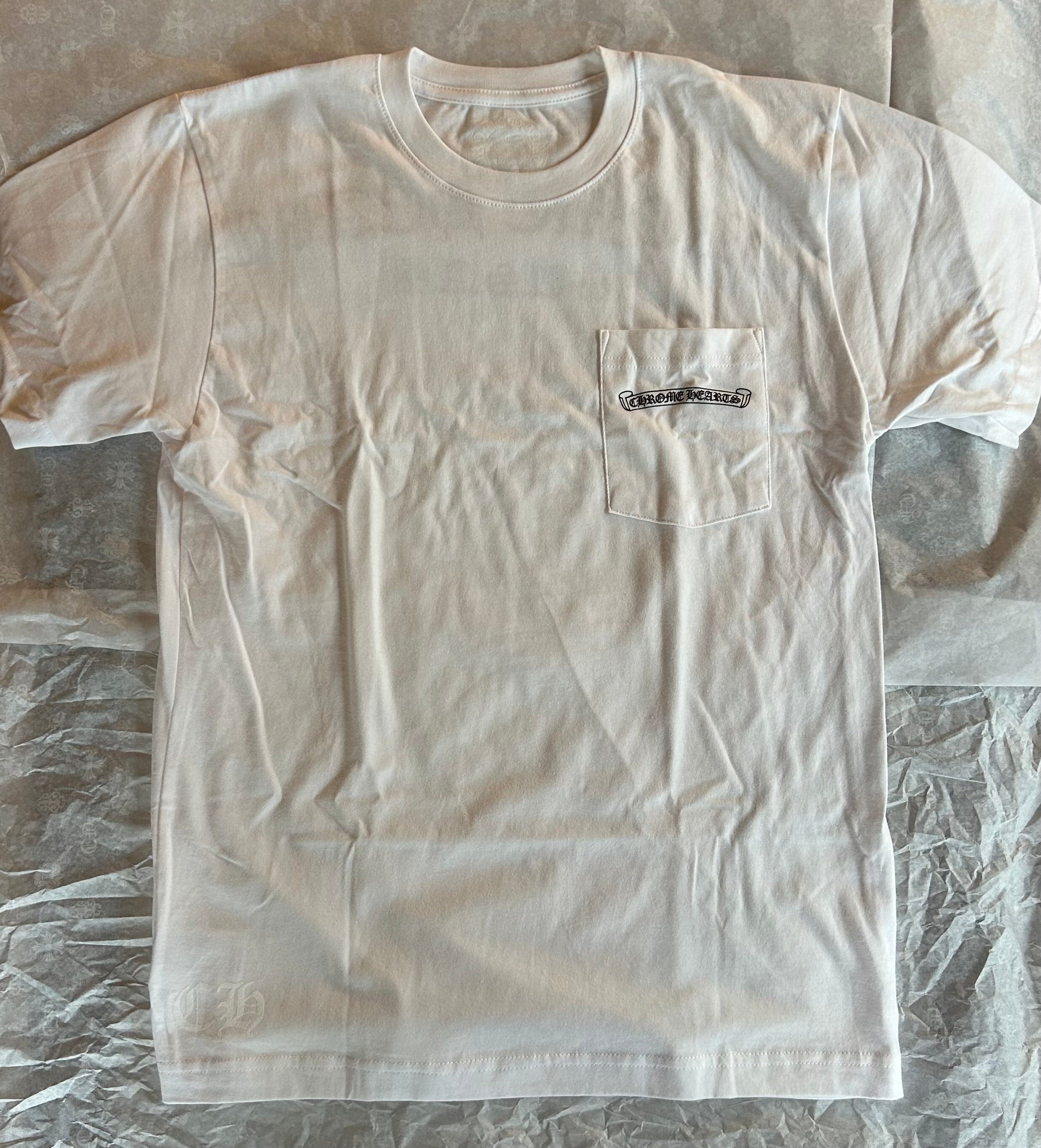 Chrome Hearts T - shirt Chrome Hearts Pocket Crew White USA
