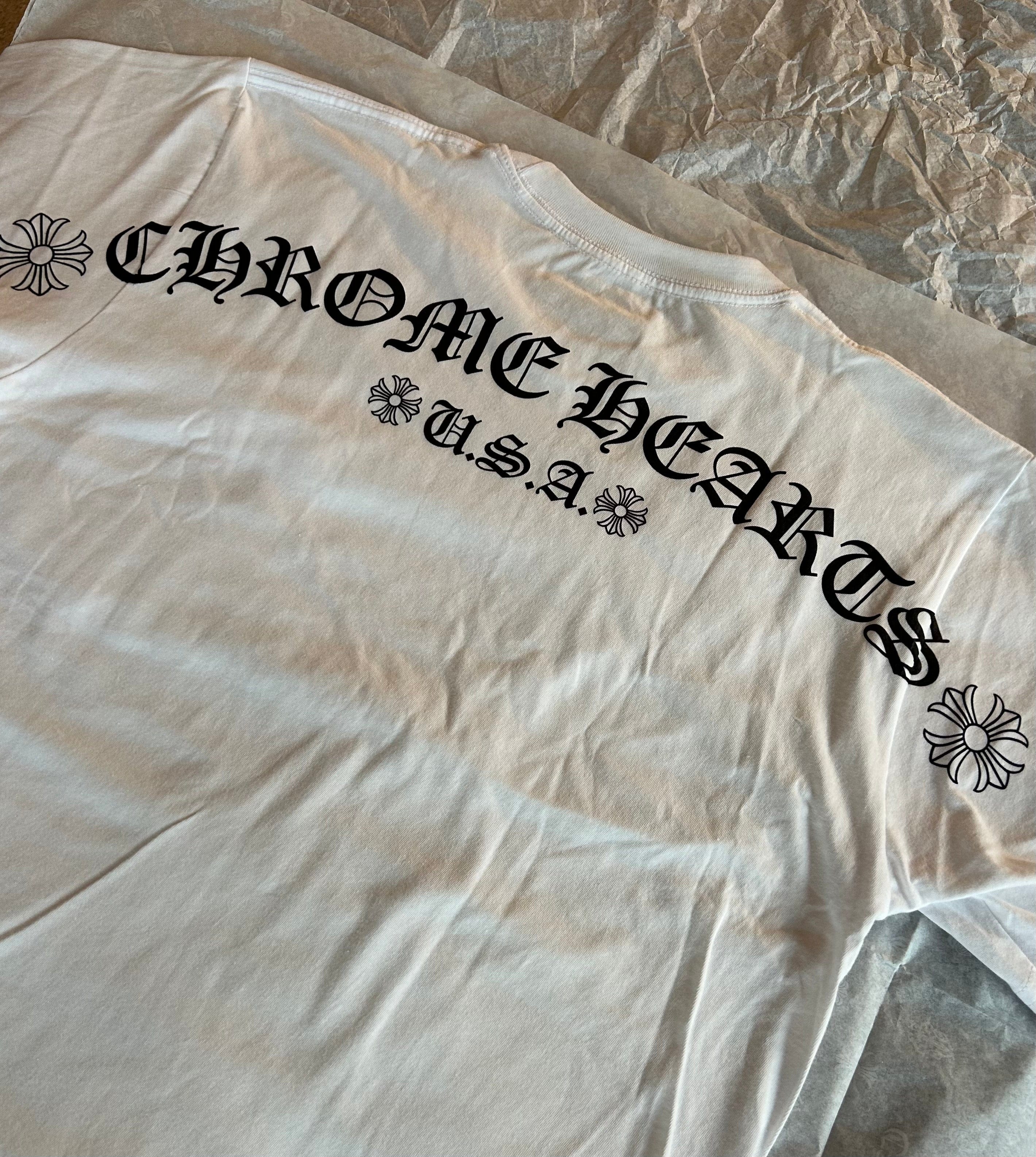 Chrome Hearts T - shirt Chrome Hearts Pocket Crew White USA