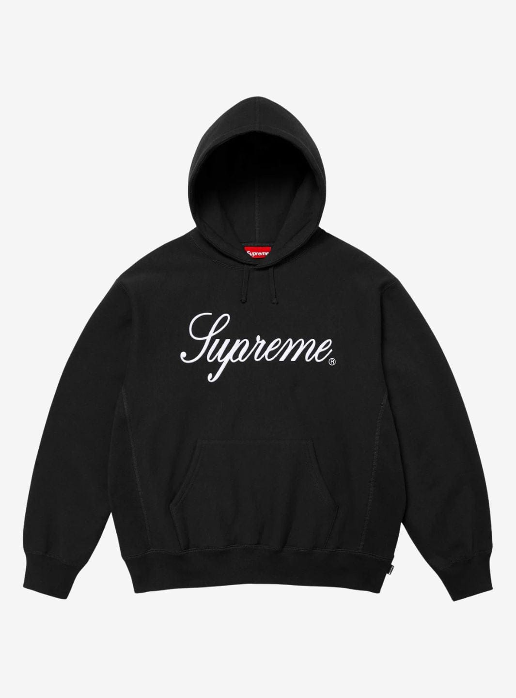 Supreme Embroidered Script Hooded Sweatshirt Black