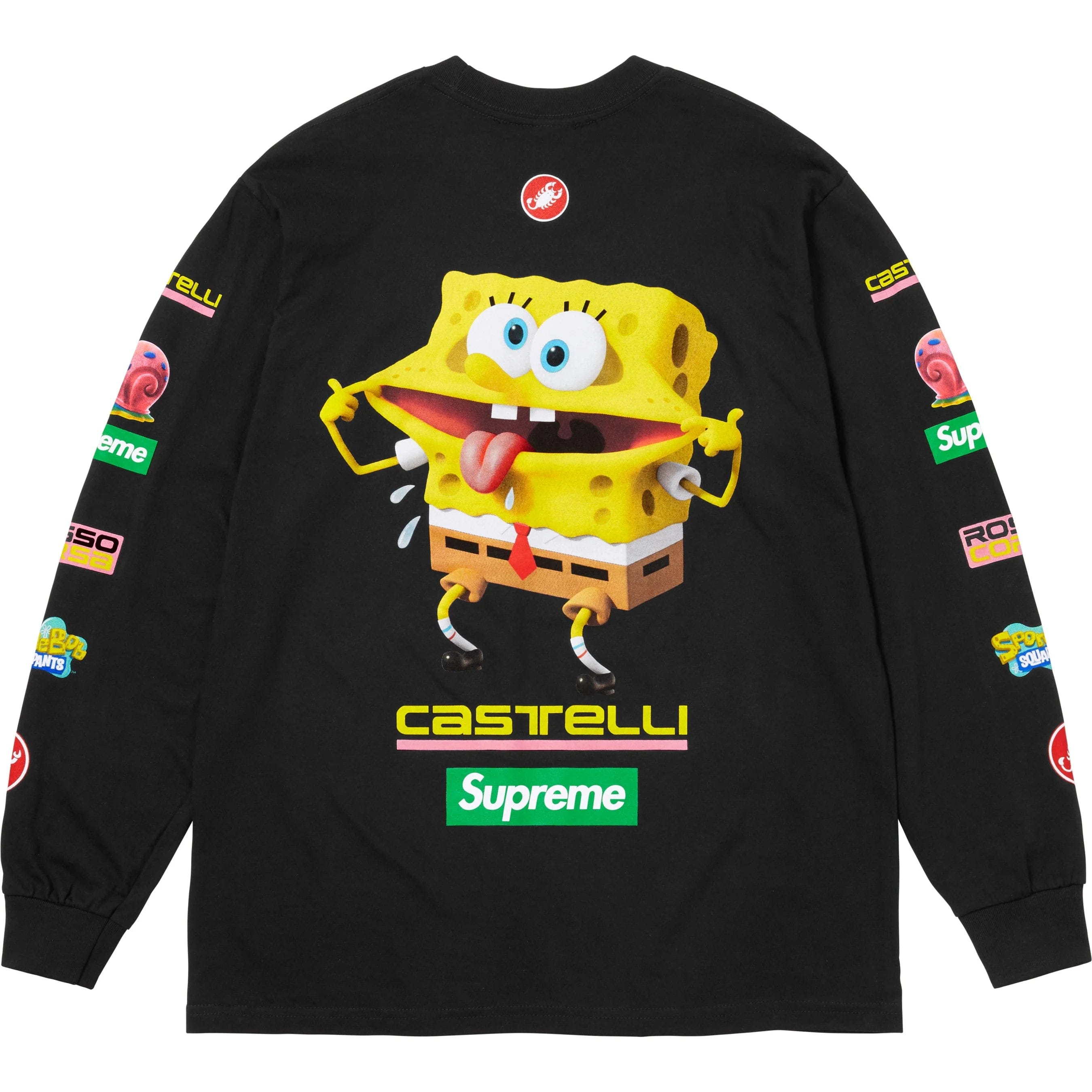 Supreme SpongeBob SquarePants/Castelli Racing L/S T-Shirt Black
