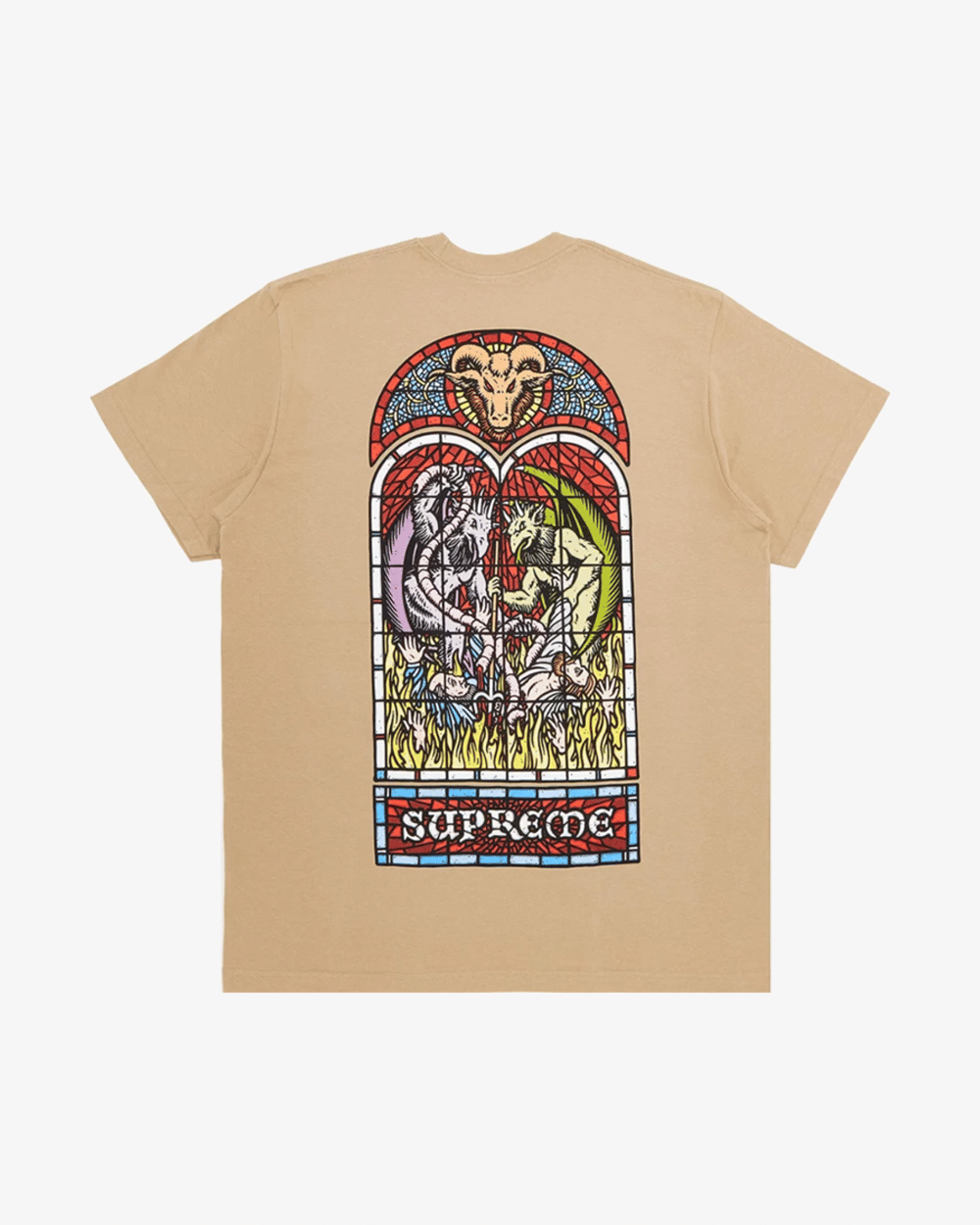 SUPREME FW23 WORSHIP T-Shirt KHAKI (NEW)