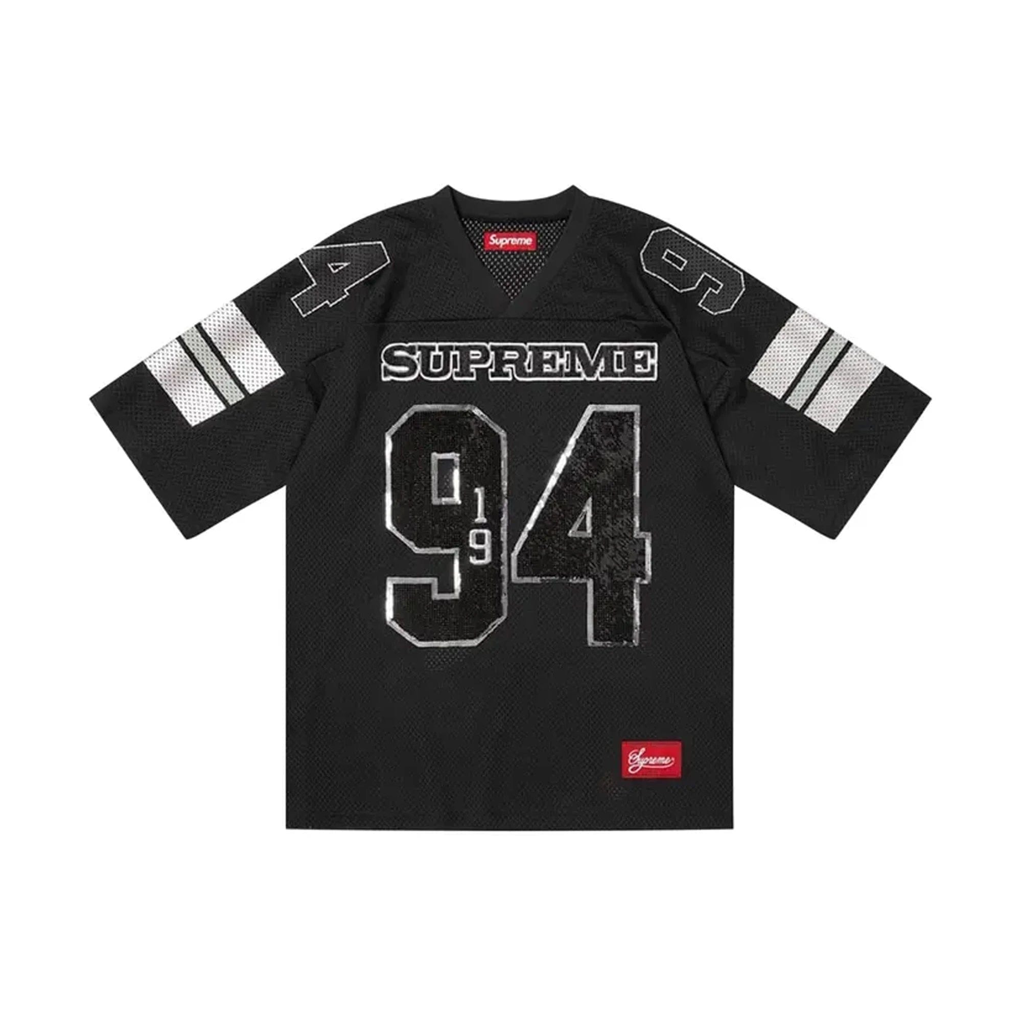 Supreme Sequin Football Jersey Black (2025)