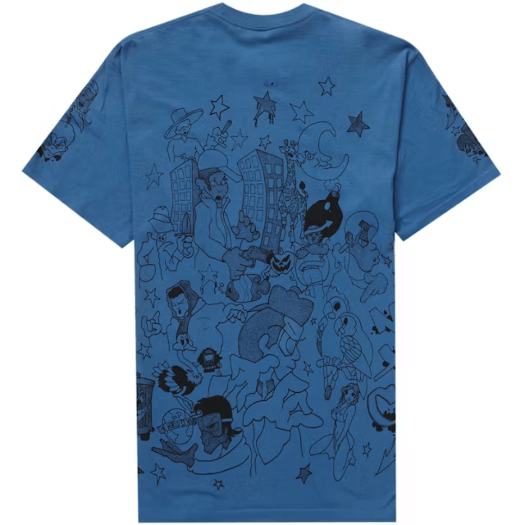 Supreme DOWNTOWN T-Shirt FADED BLUE