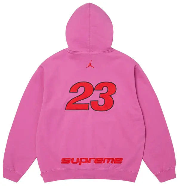 Supreme x Jordan Zip Up Hooded Sweatshirt Pink