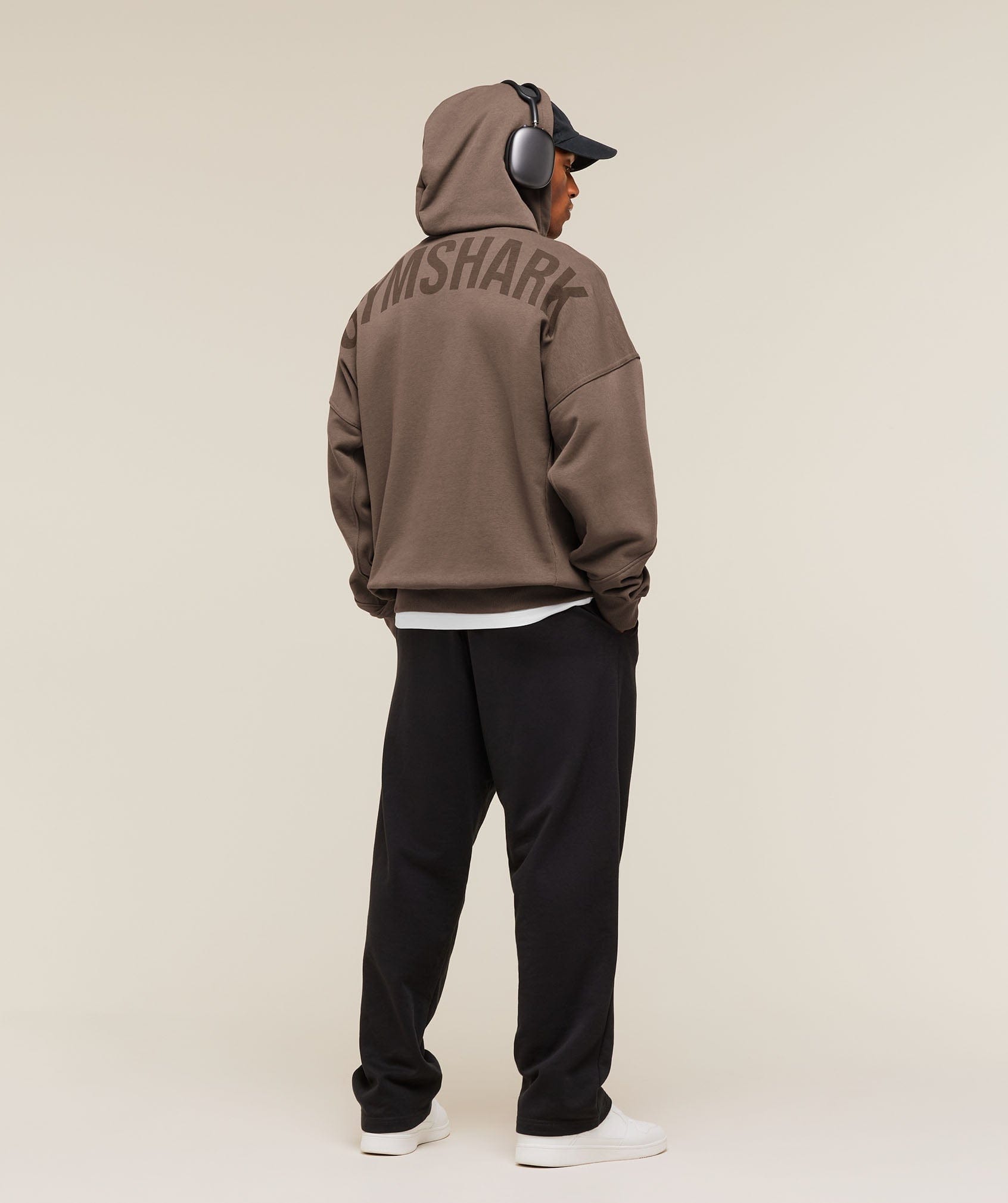 Gymshark Power Zip Up Hoodie Soft Brown