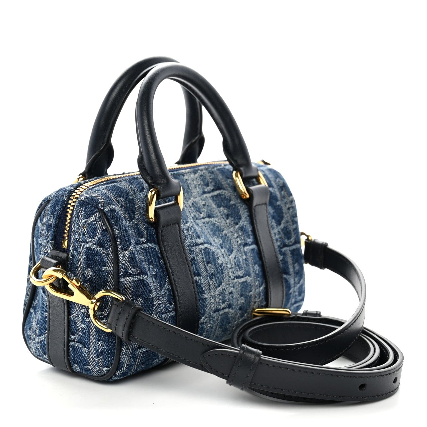 Christian Dior Denim Oblique Nano Groove 17 Bag Blue