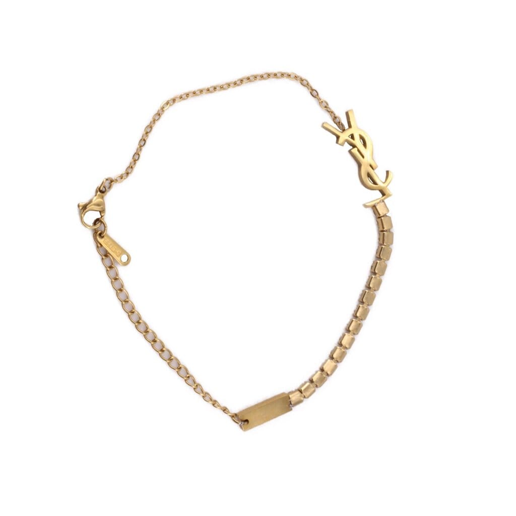 Saint Laurent CASSANDRE CHARM BRACELETS GOLD