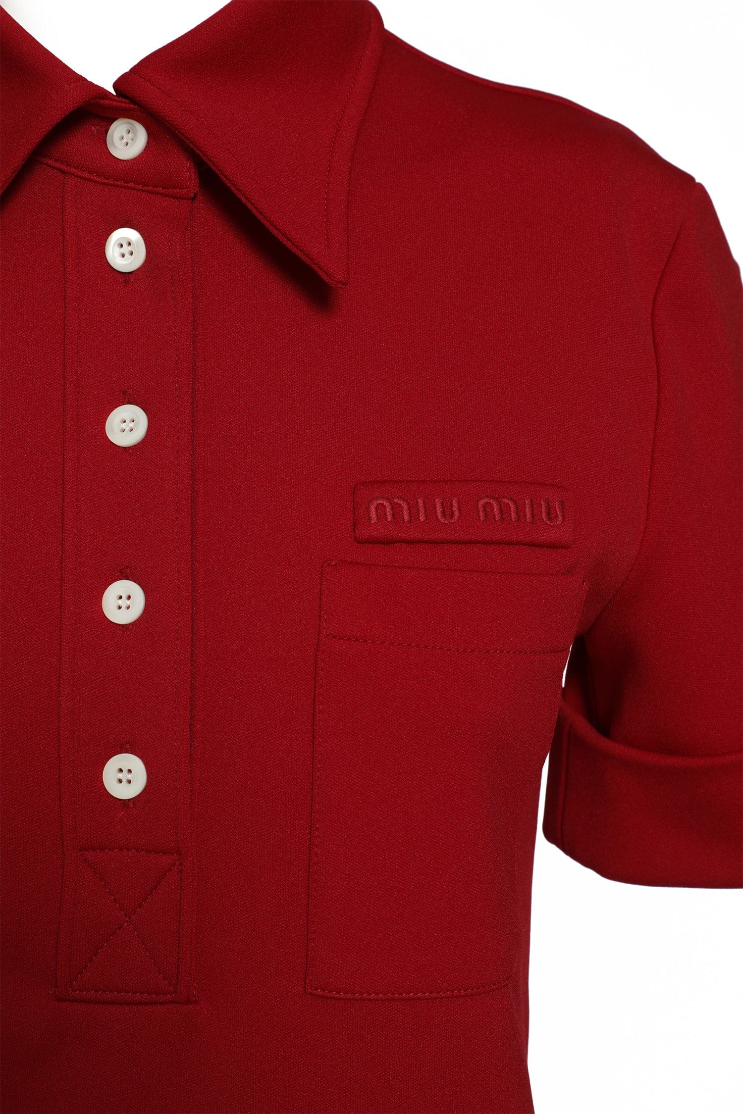 MIU MIU Technical Jersey Polo Shirt