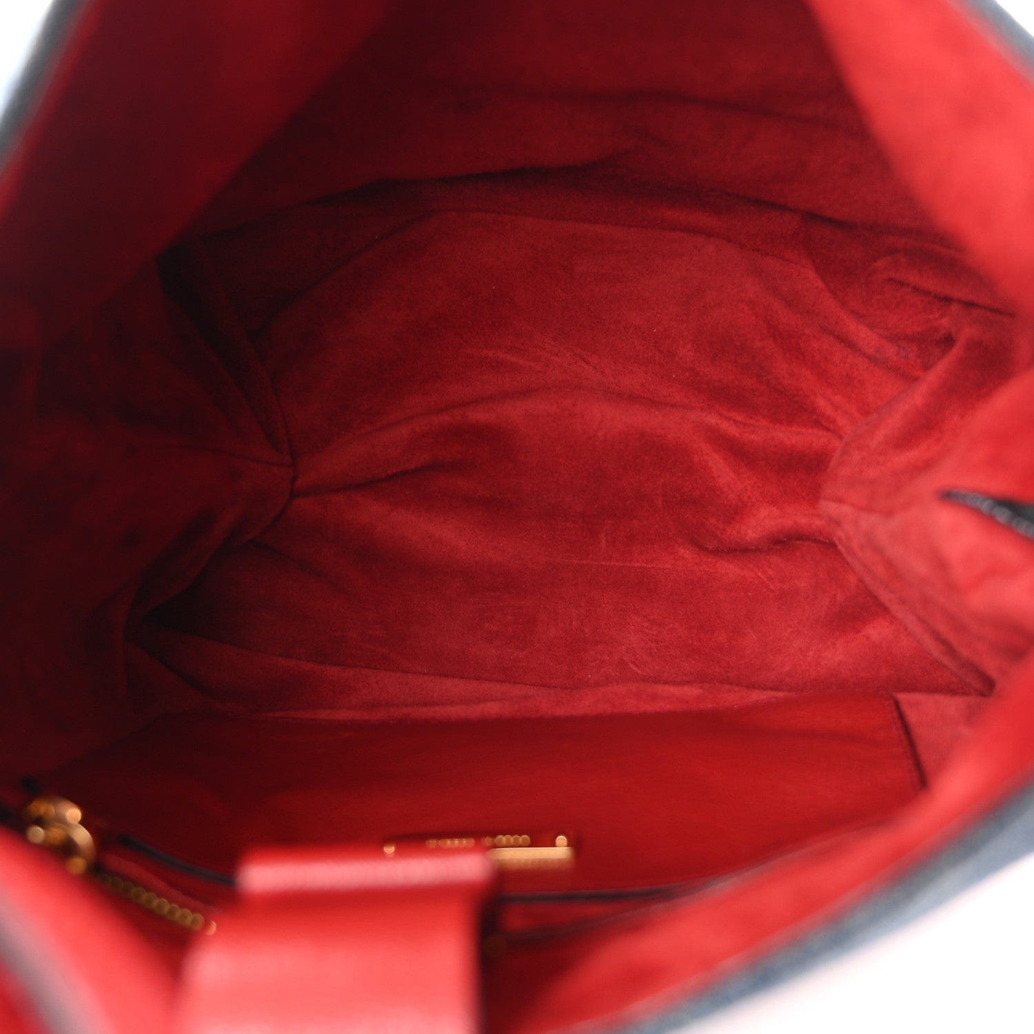 Miu Miu Denim Madras Hobo Bag Blue Fuoco