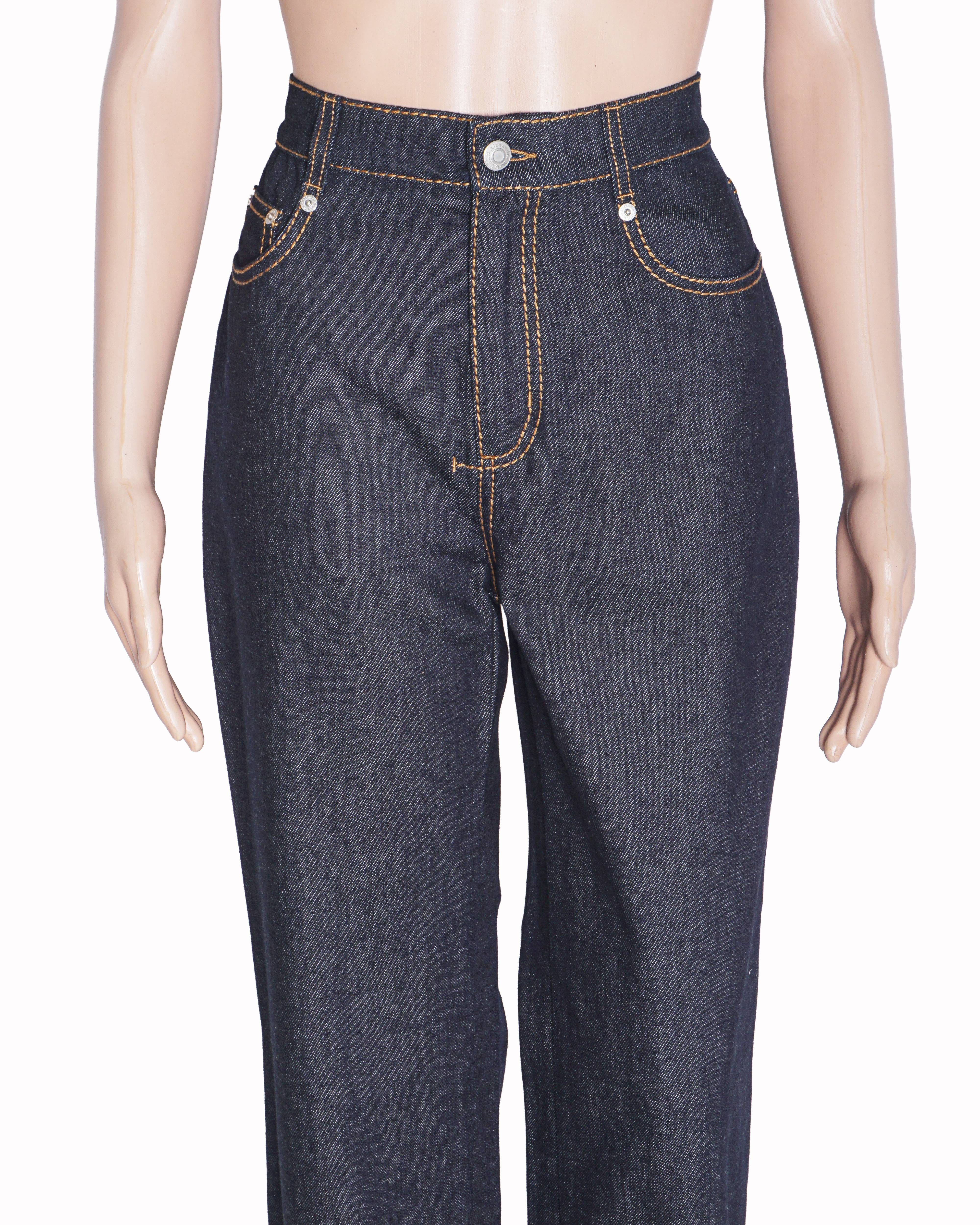 Alexander McQueen Dark Indigo Fold - Up Cuff Jeans