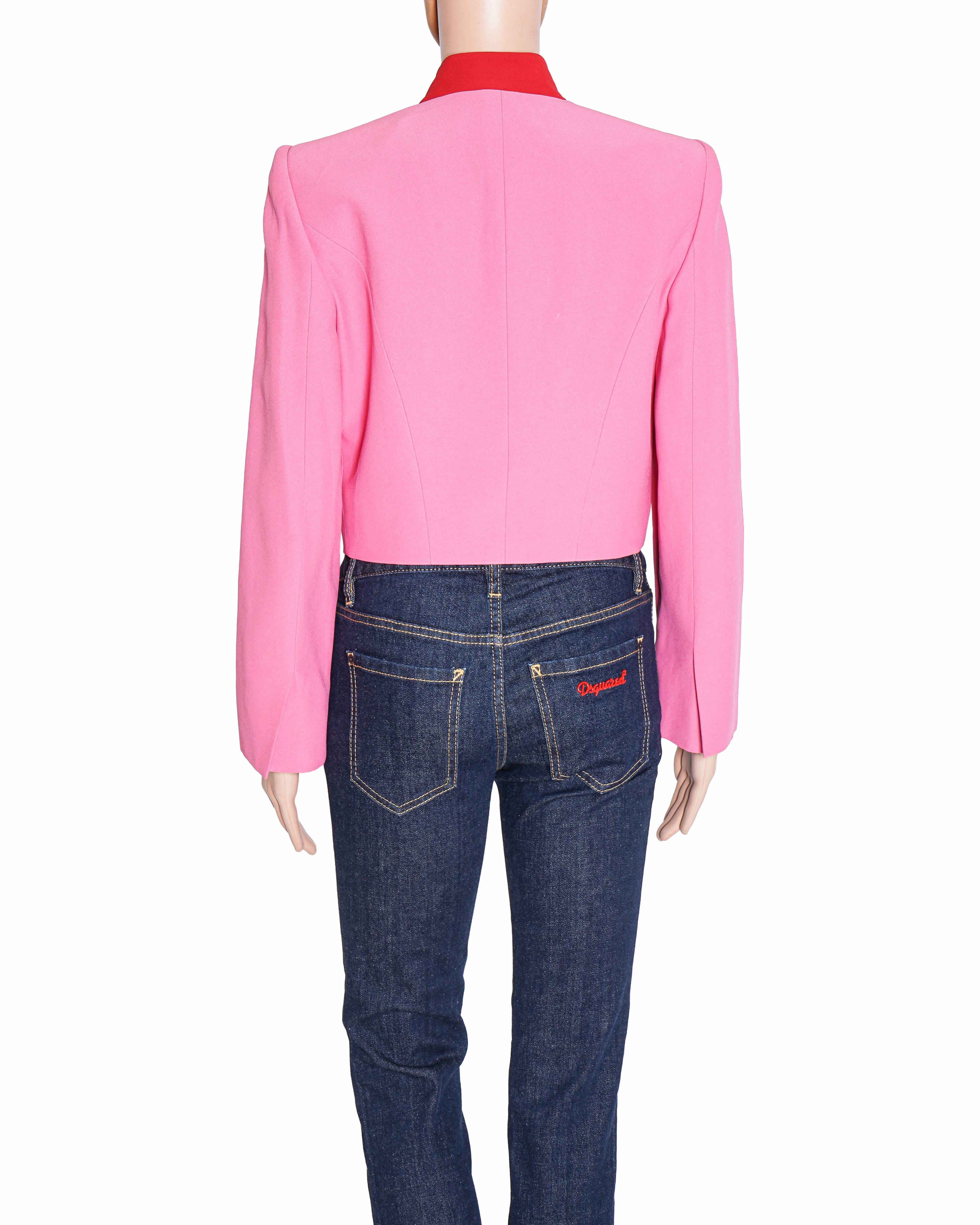Alexander McQueen Two - Tone Cropped Blazer