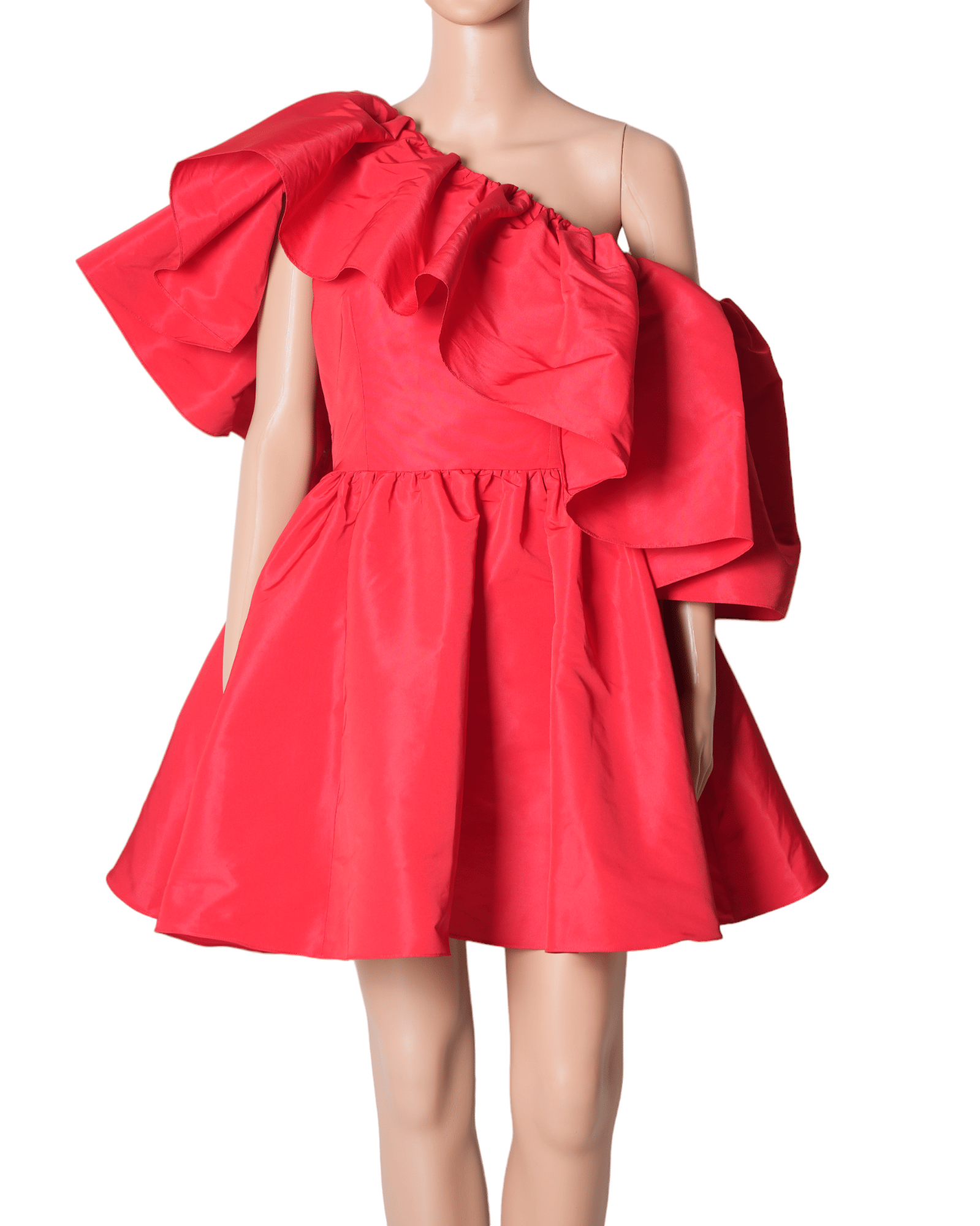 Alexander McQueen Alexander Mc Queen Red Ruffle Mini Dress