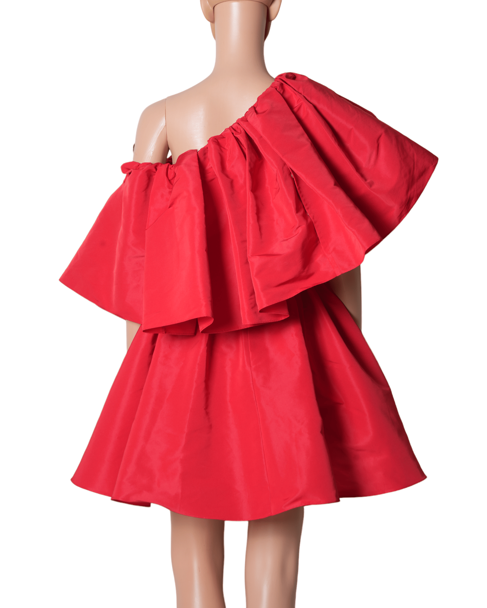 Alexander McQueen Alexander Mc Queen Red Ruffle Mini Dress
