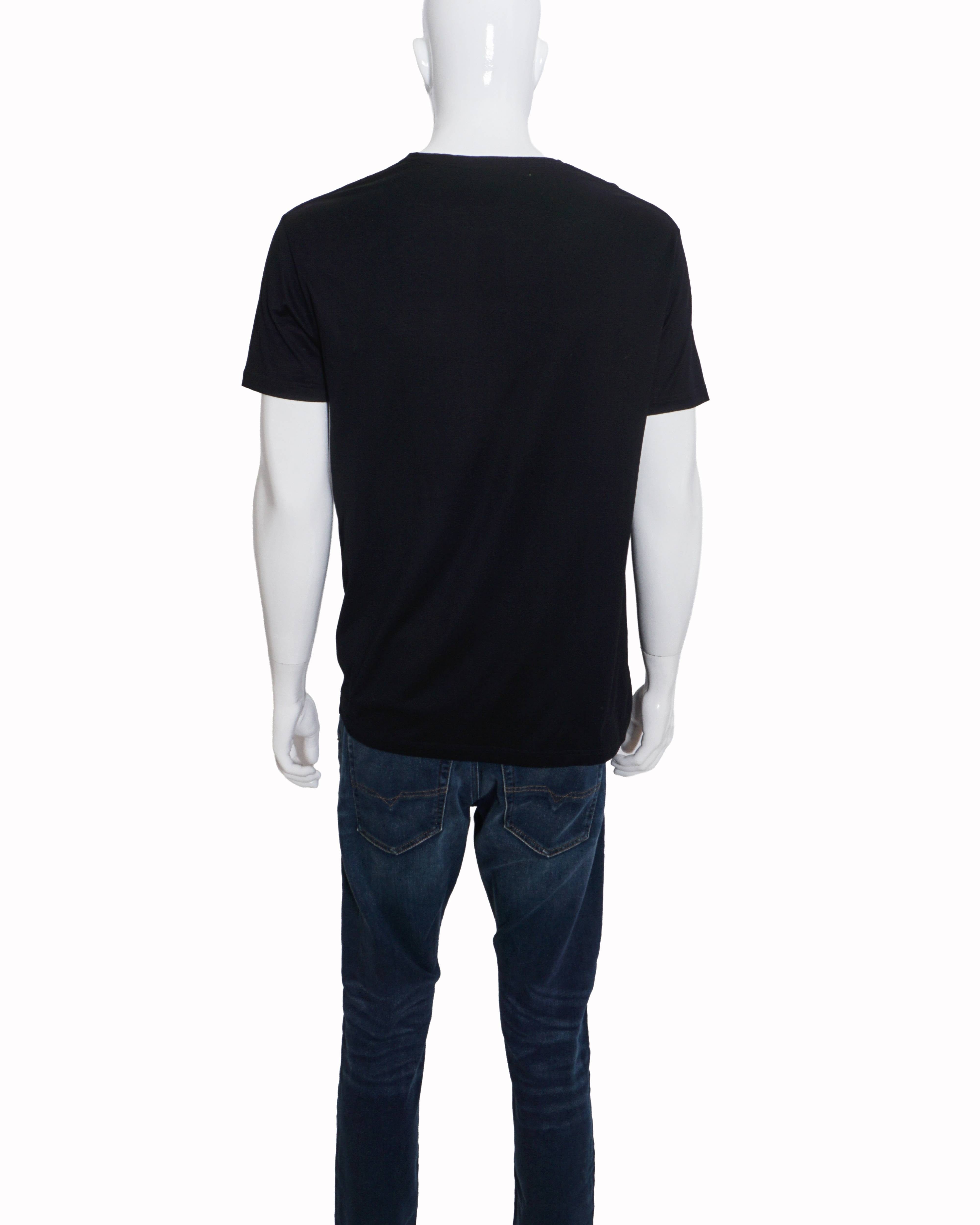 Alexander McQueen Black Cotton Skull Badge Men's T - Shirt