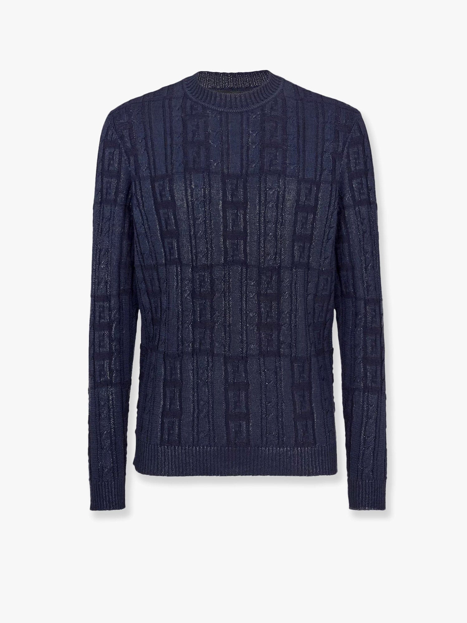 Fendi Braided wool sweater with FF details