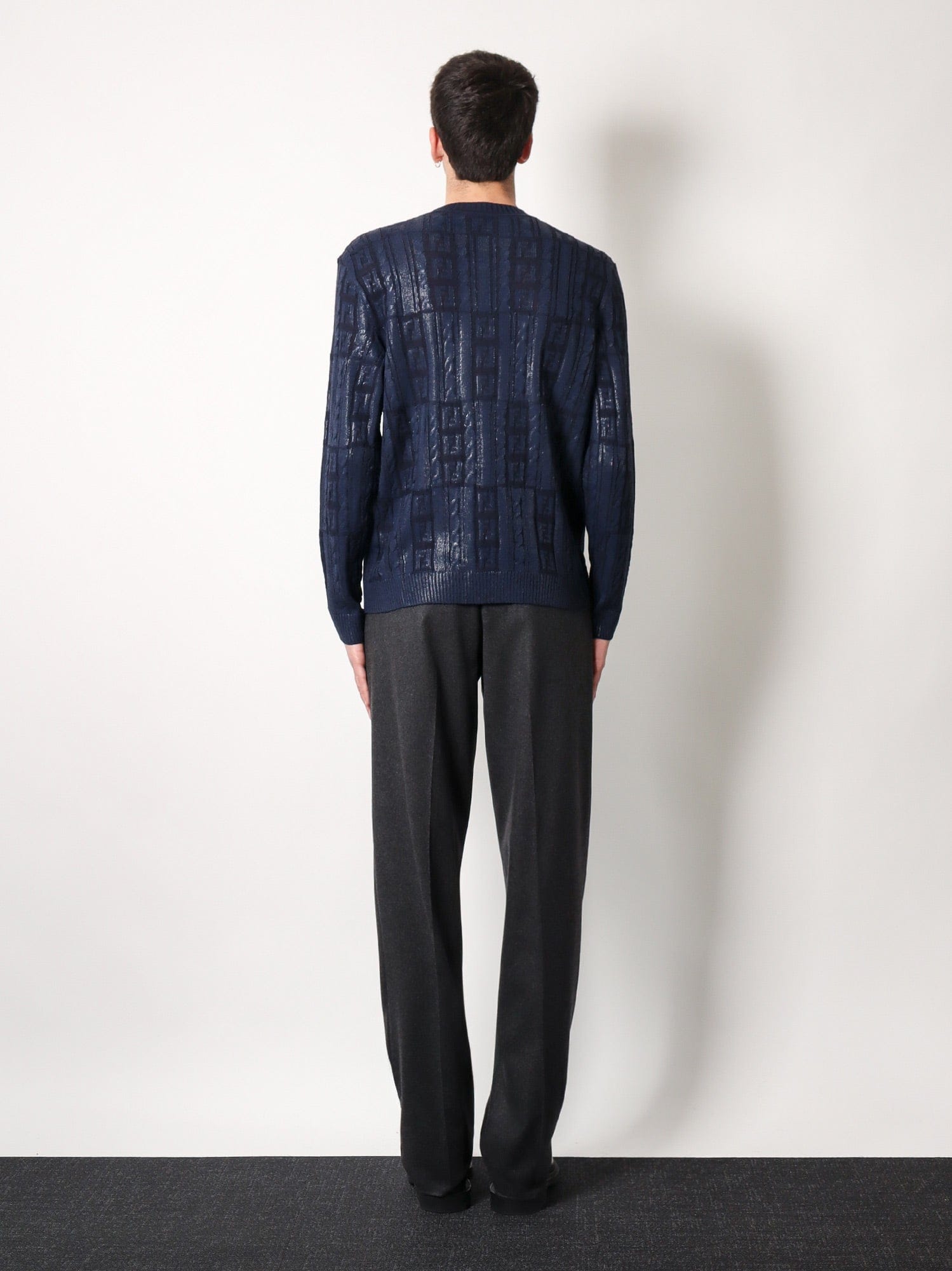 Fendi Braided wool sweater with FF details