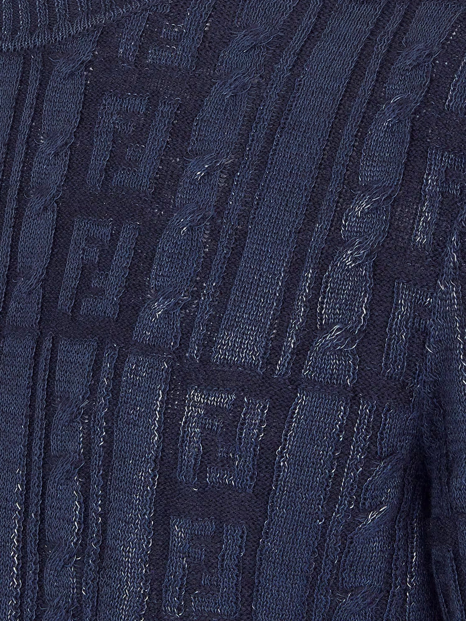 Fendi Braided wool sweater with FF details