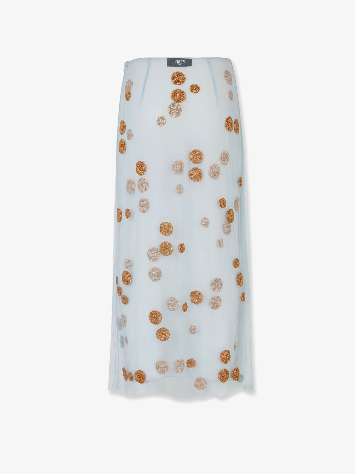 Fendi Tulle skirt with all - over macro polka - dot motif