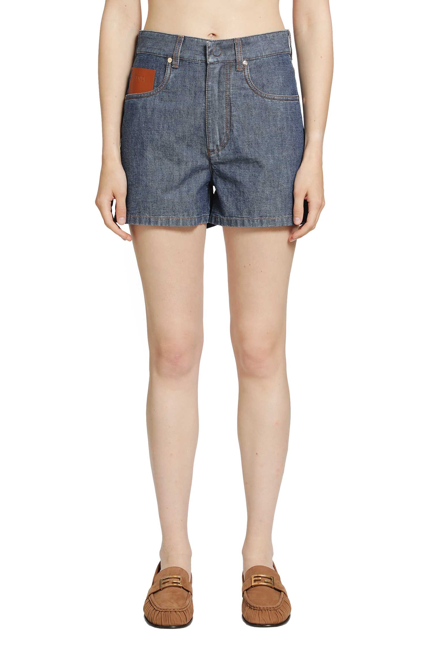 Fendi Chambray Shorts