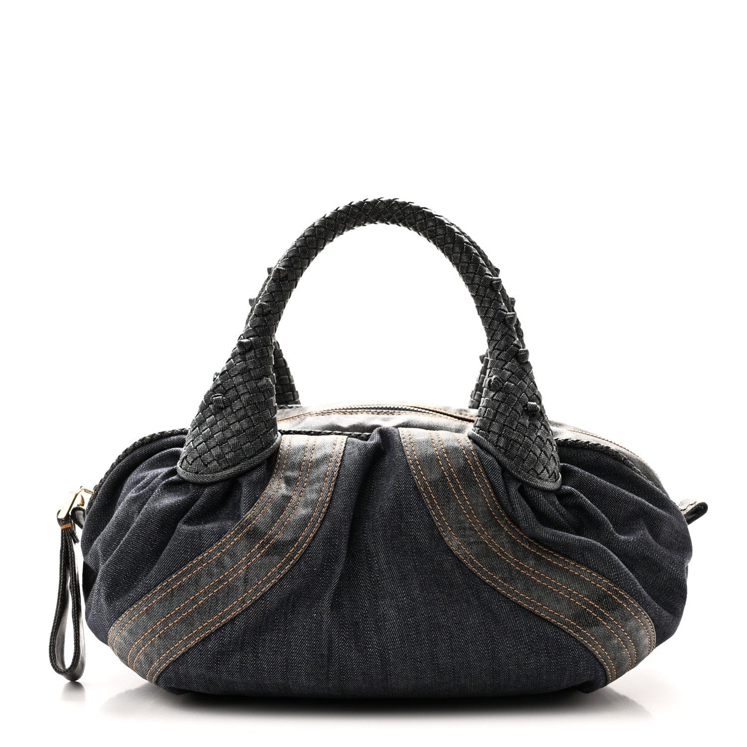 Fendi Denim Spalmati Woven Spy Bowler Blue