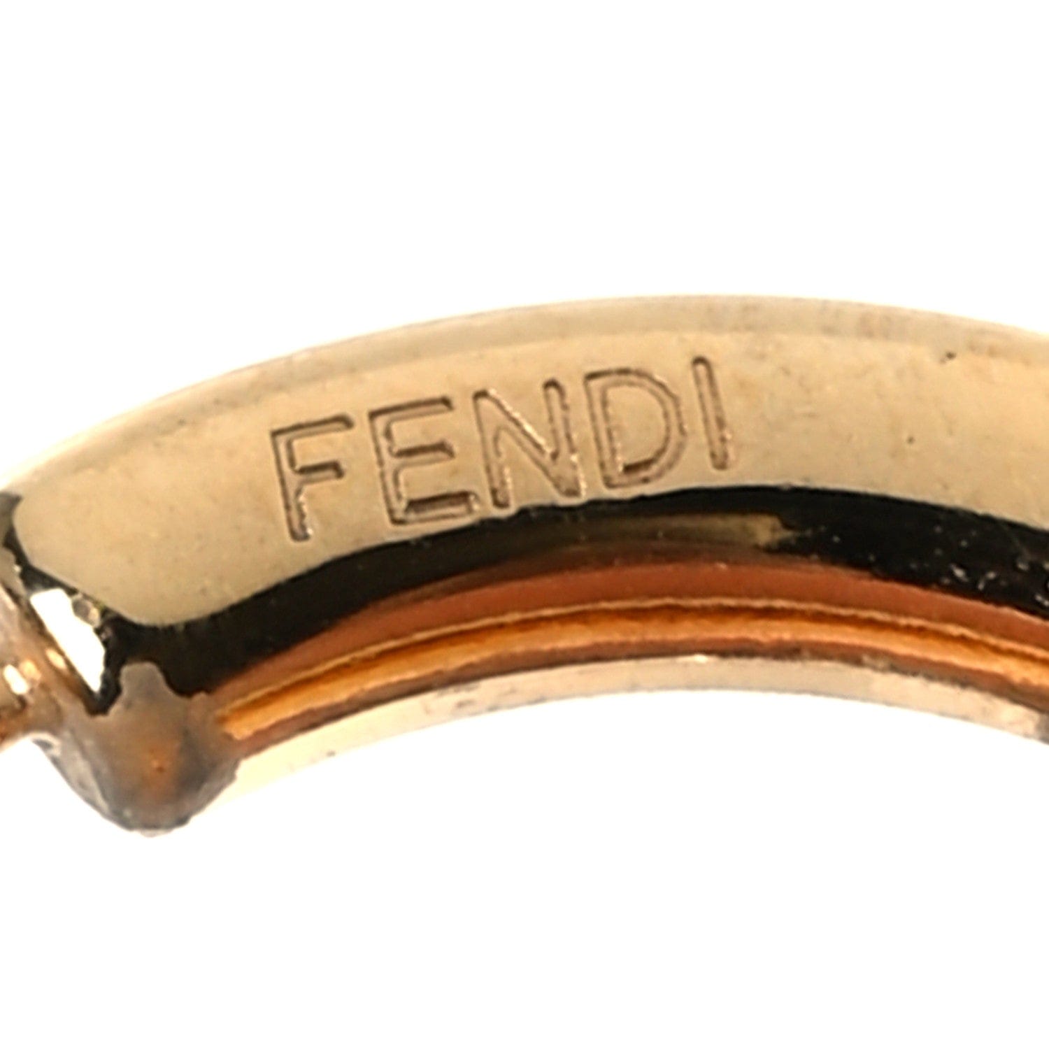 Fendi Metal FF Hoop Earrings Gold