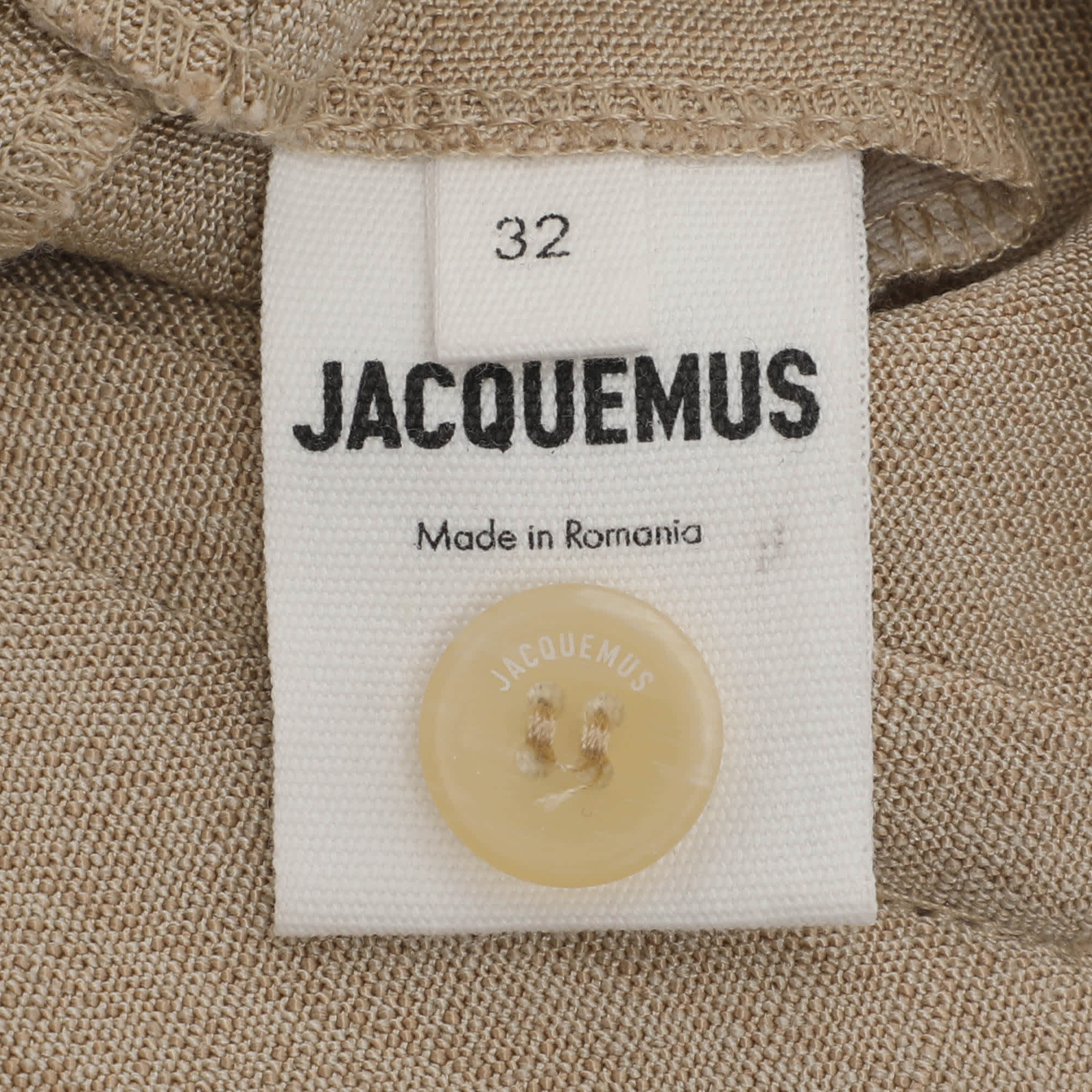 Jacquemus Beige Silk Blend High Rise Le Papier Trousers