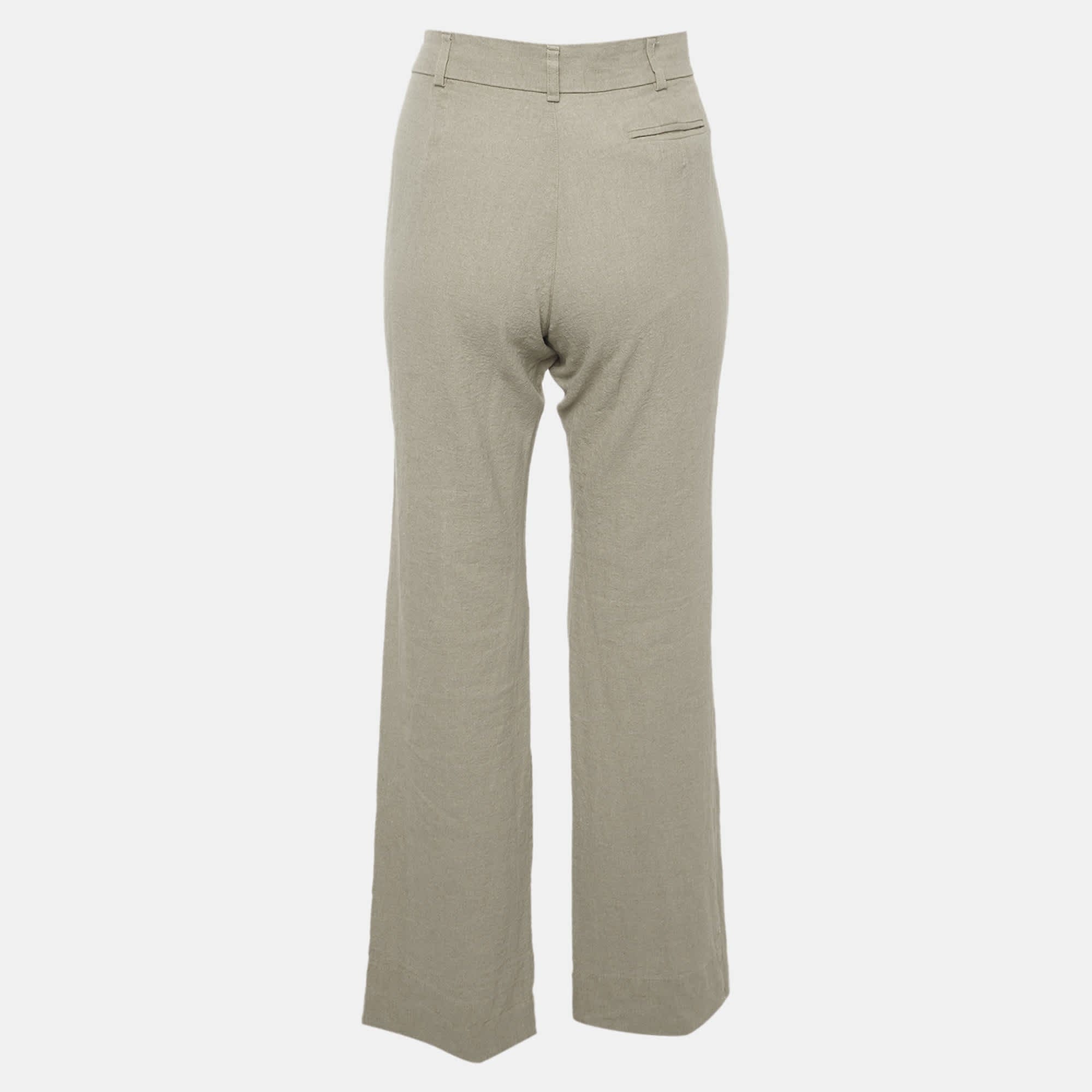 Jacquemus Le Splash Beige Linen Fresa Tailored Trousers