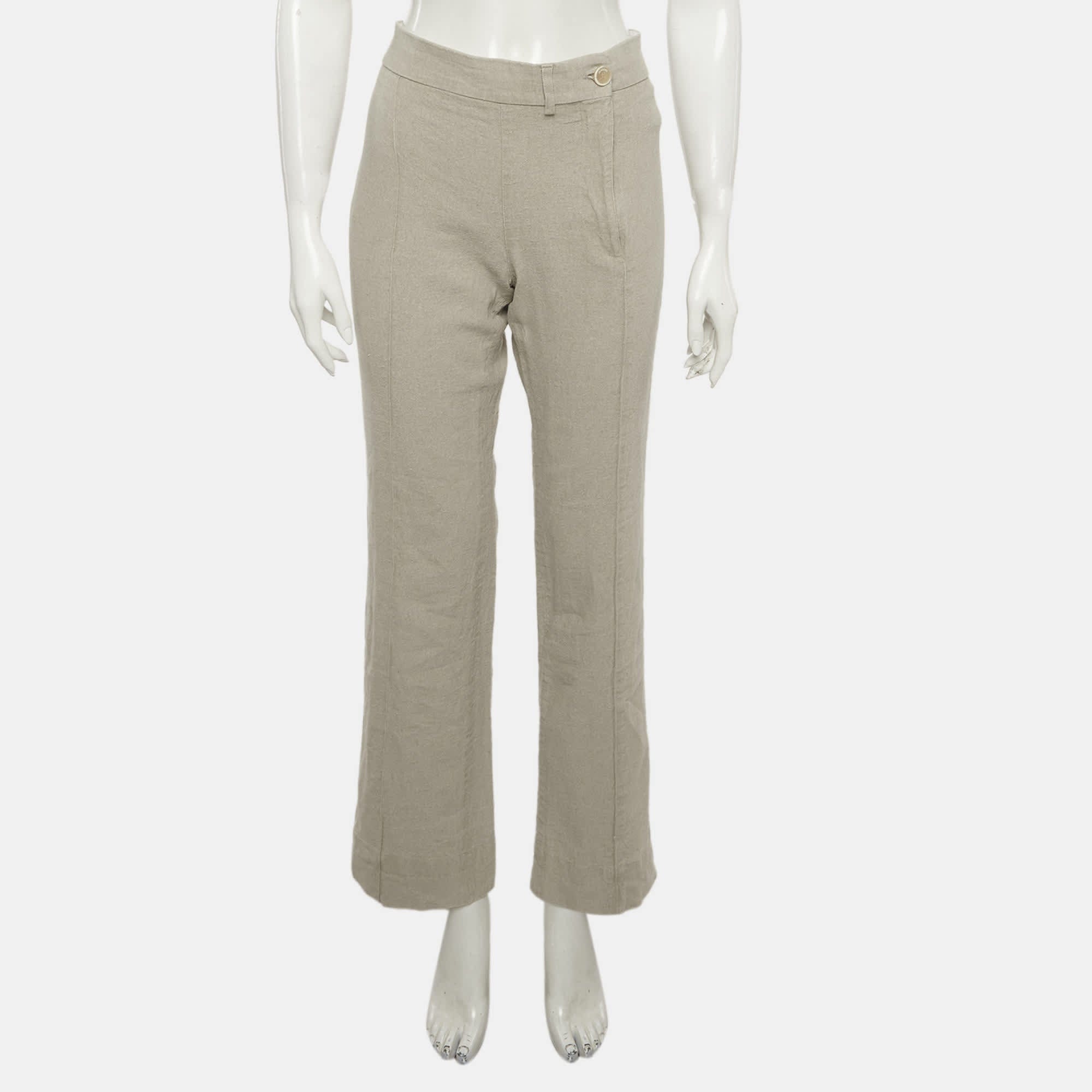 Jacquemus Le Splash Beige Linen Fresa Tailored Trousers