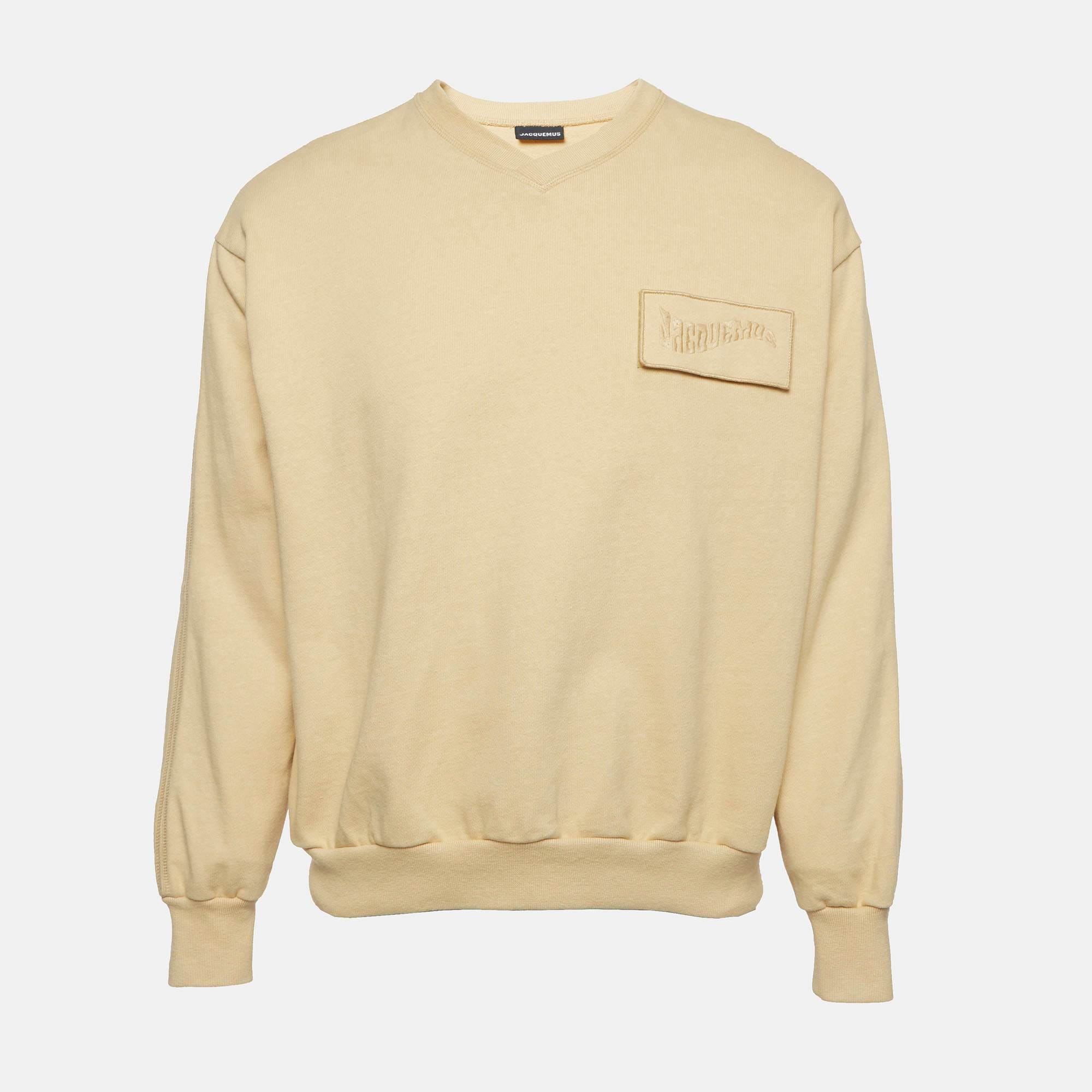 Jacquemus Yellow Cotton Knit Le Sweatshirt Santon Sweatshirt
