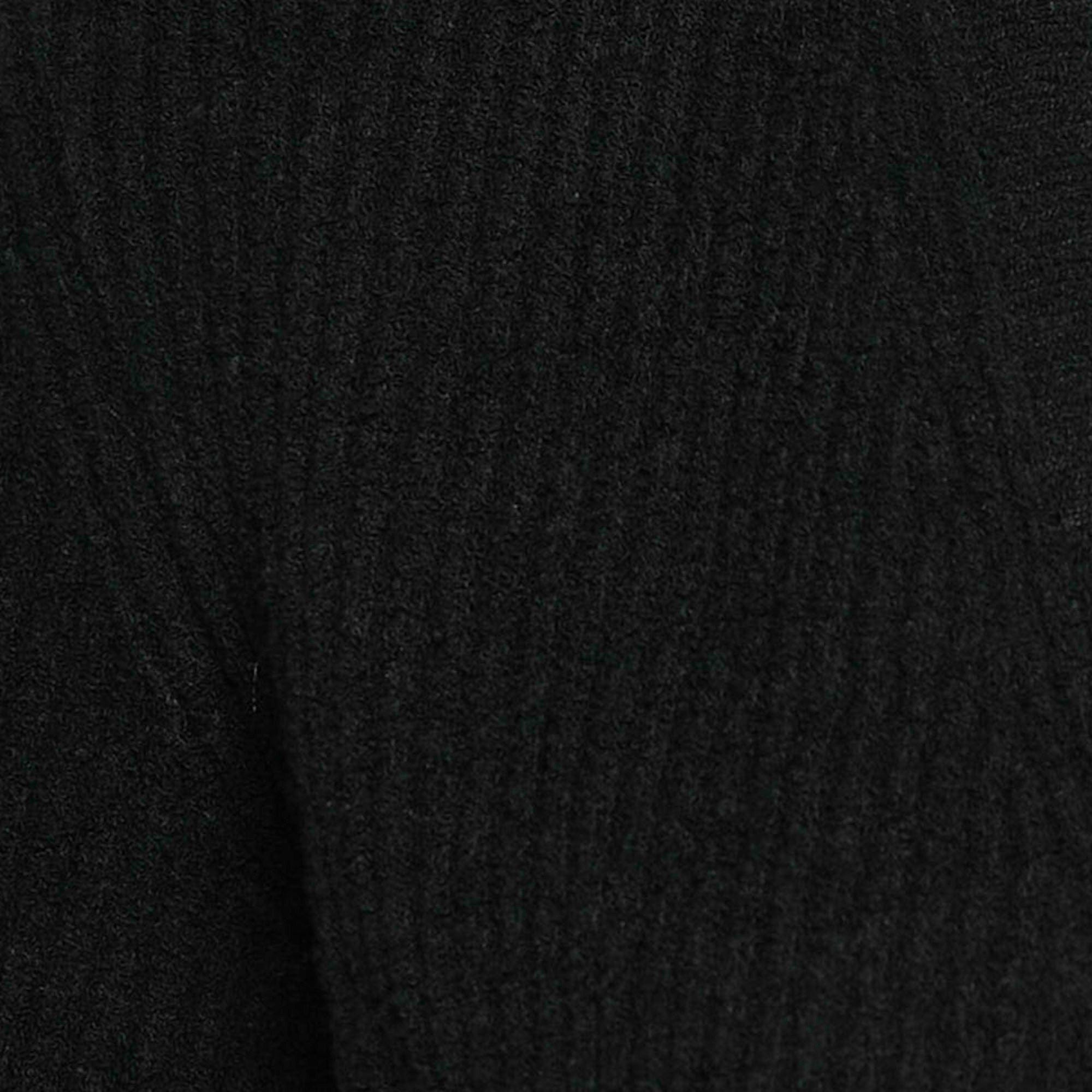 Jacquemus Black Rib Knit Twisted Cardigan